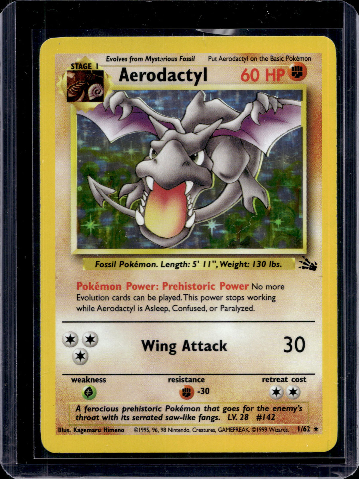 Aerodactyl (Fossil - Holofoil) 1/62 Raw