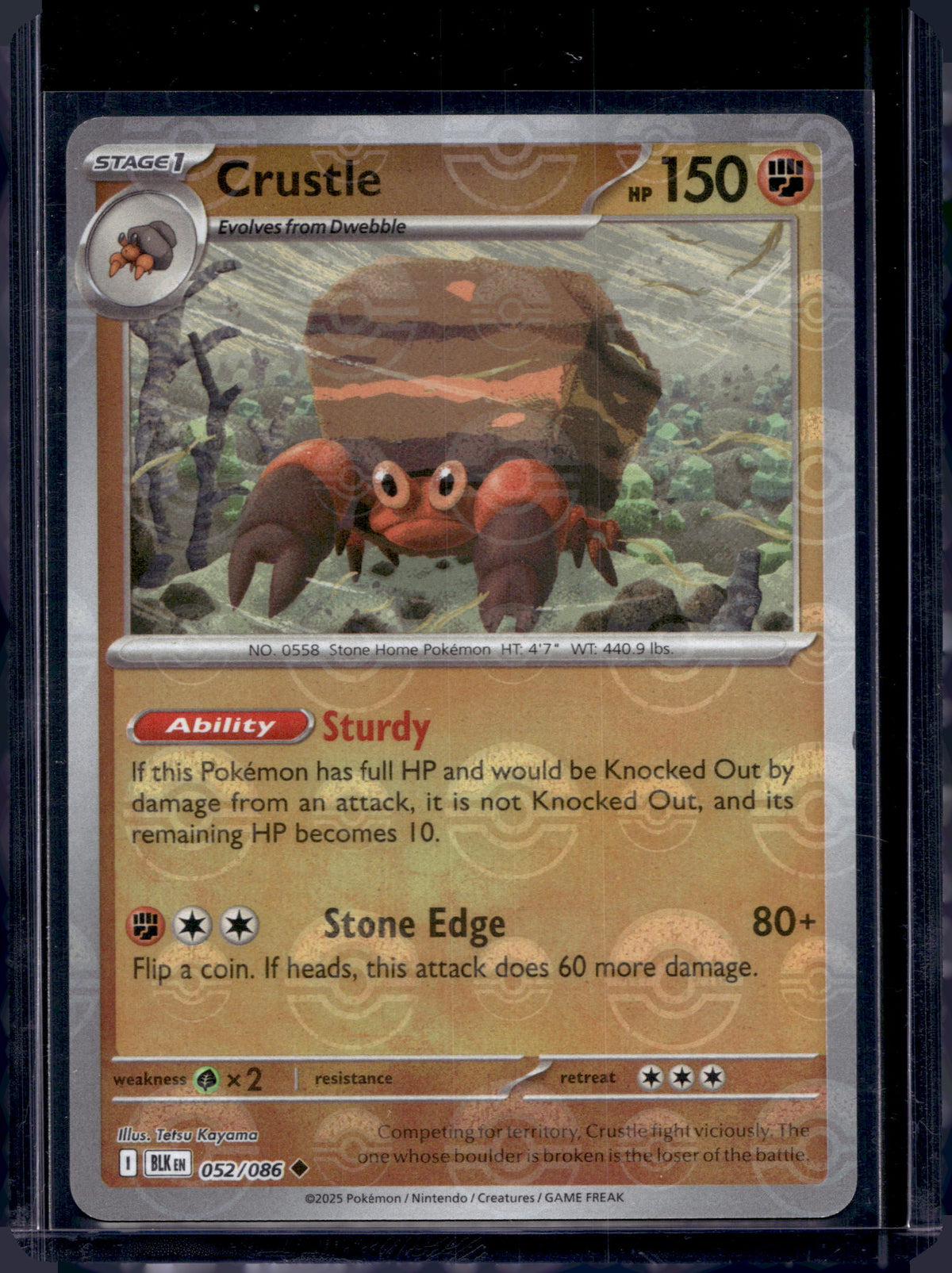 Crustle (Poke Ball Pattern) 052/086 Raw RookieLegends
