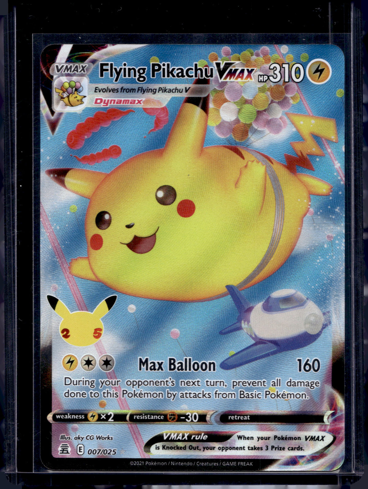 Flying Pikachu VMAX 007/025 Raw