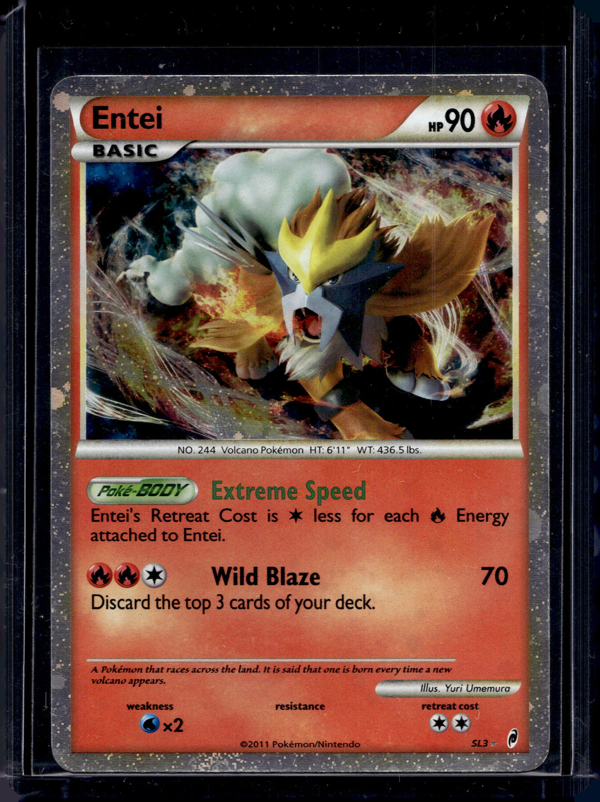 Entei (Shiny) - Holofoil - SL3 Raw