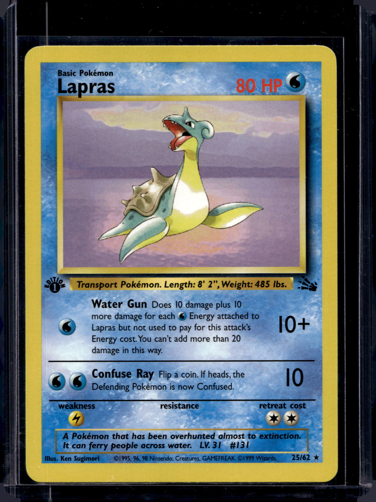 Lapras (Fossil - 1St Edition) 25/62 Raw