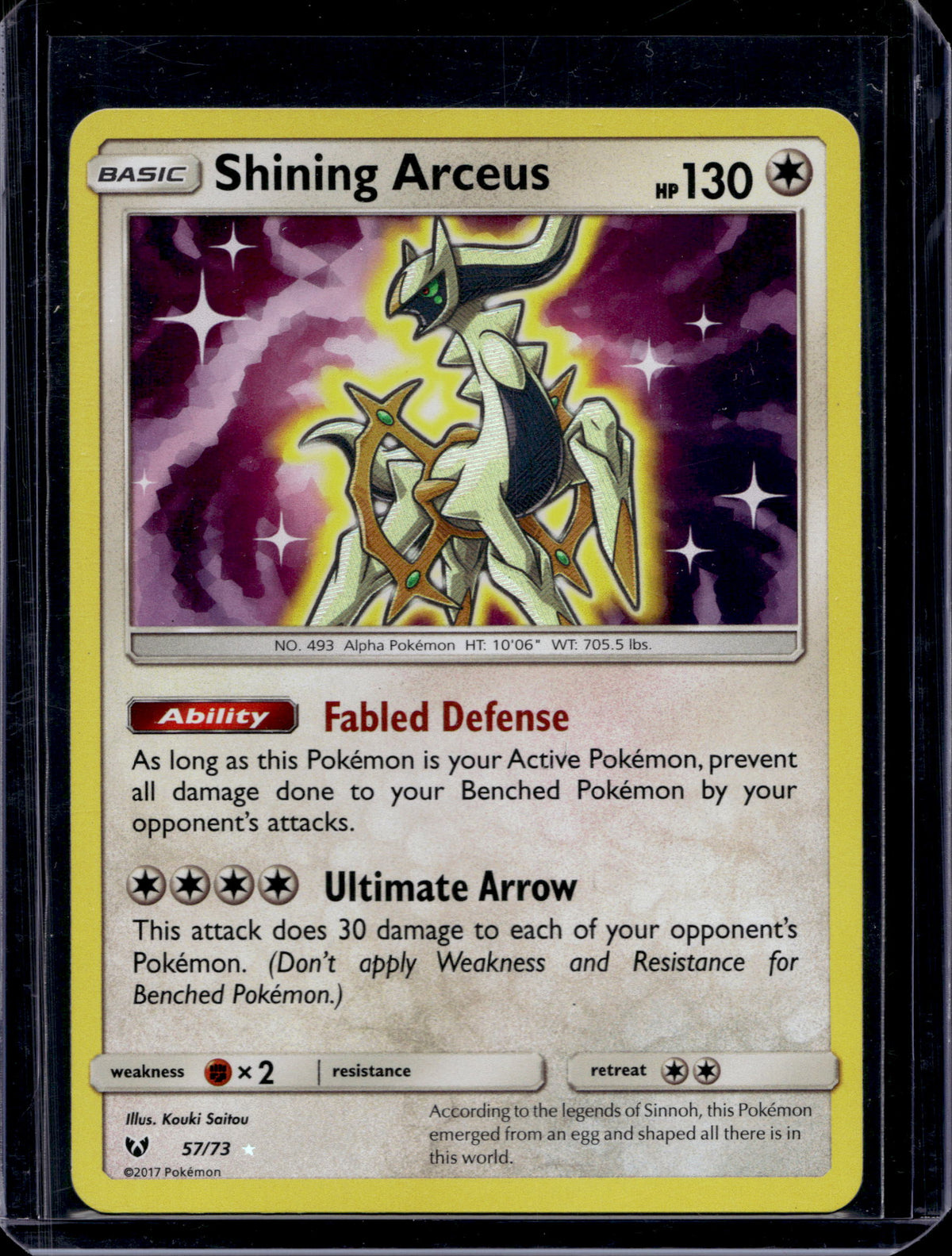 Shining Arceus - Holofoil - 57/73 Raw
