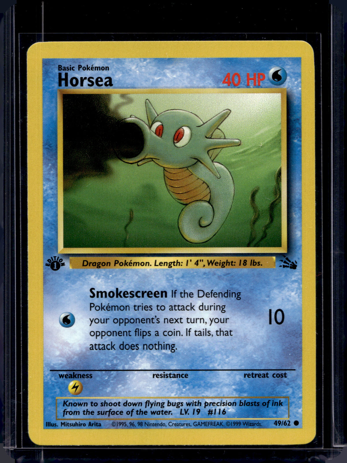 Horsea (Fossil - 1St Edition) 49/62 Raw
