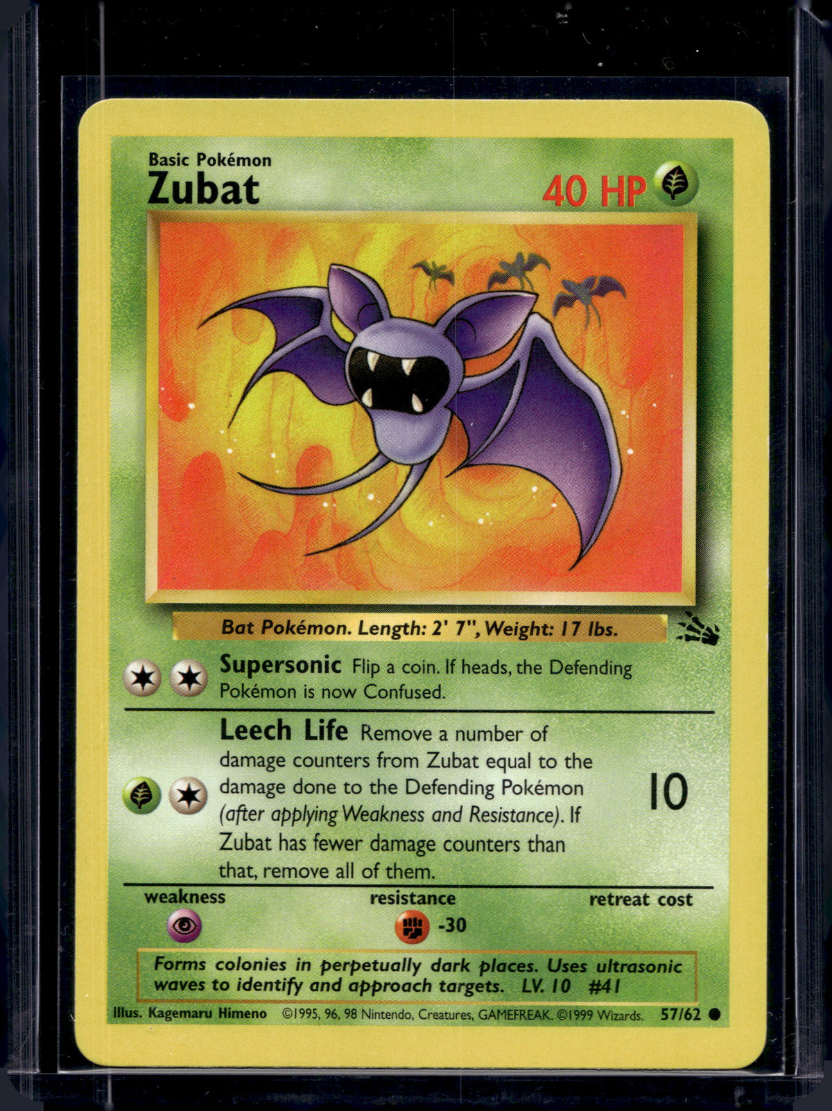Zubat (Fossil - Unlimited) 57/62 Raw