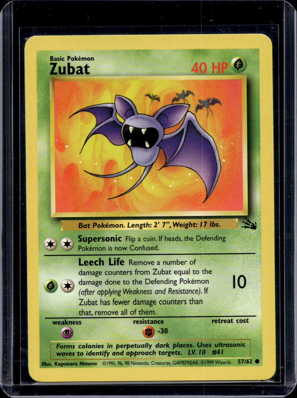 Zubat (Fossil - Unlimited) 57/62 Raw