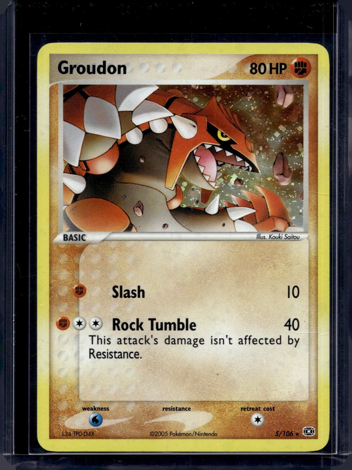 Groudon - Holofoil - 5/106 Raw