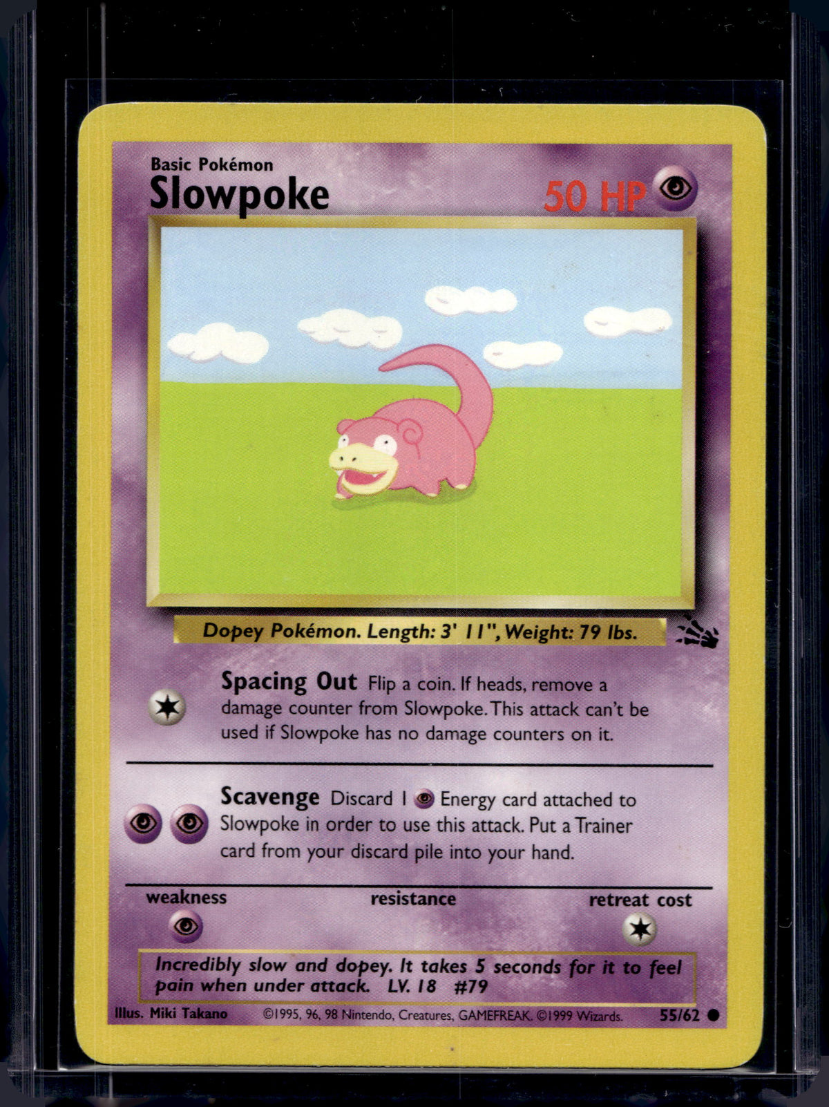 Slowpoke (Fossil - Unlimited) 55/62 Raw