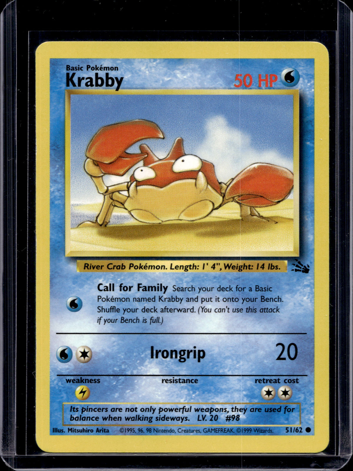 Krabby (Fossil - Unlimited) 51/62 Raw