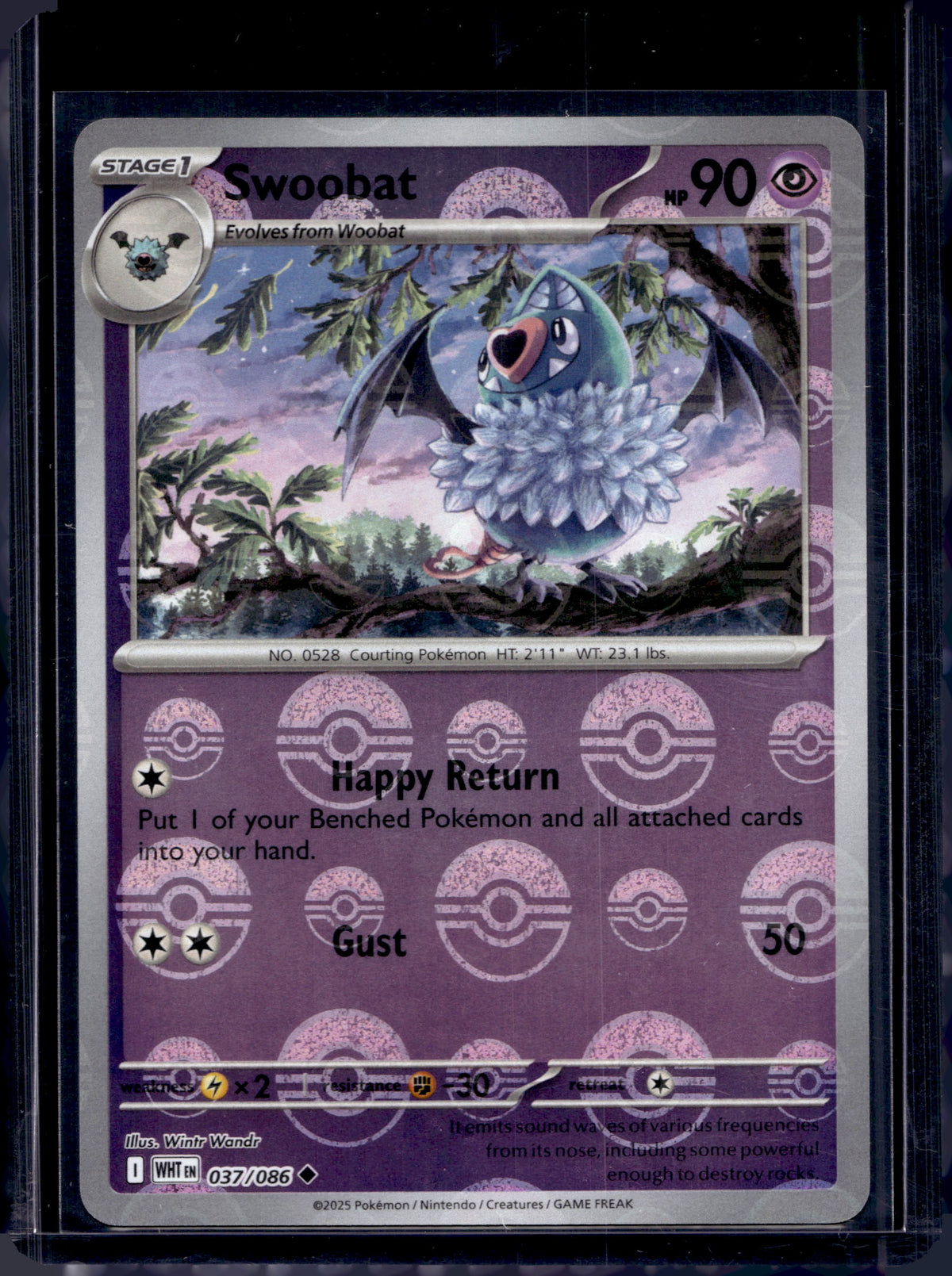 Swoobat (Poke Ball Pattern) 037/086 Raw RookieLegends