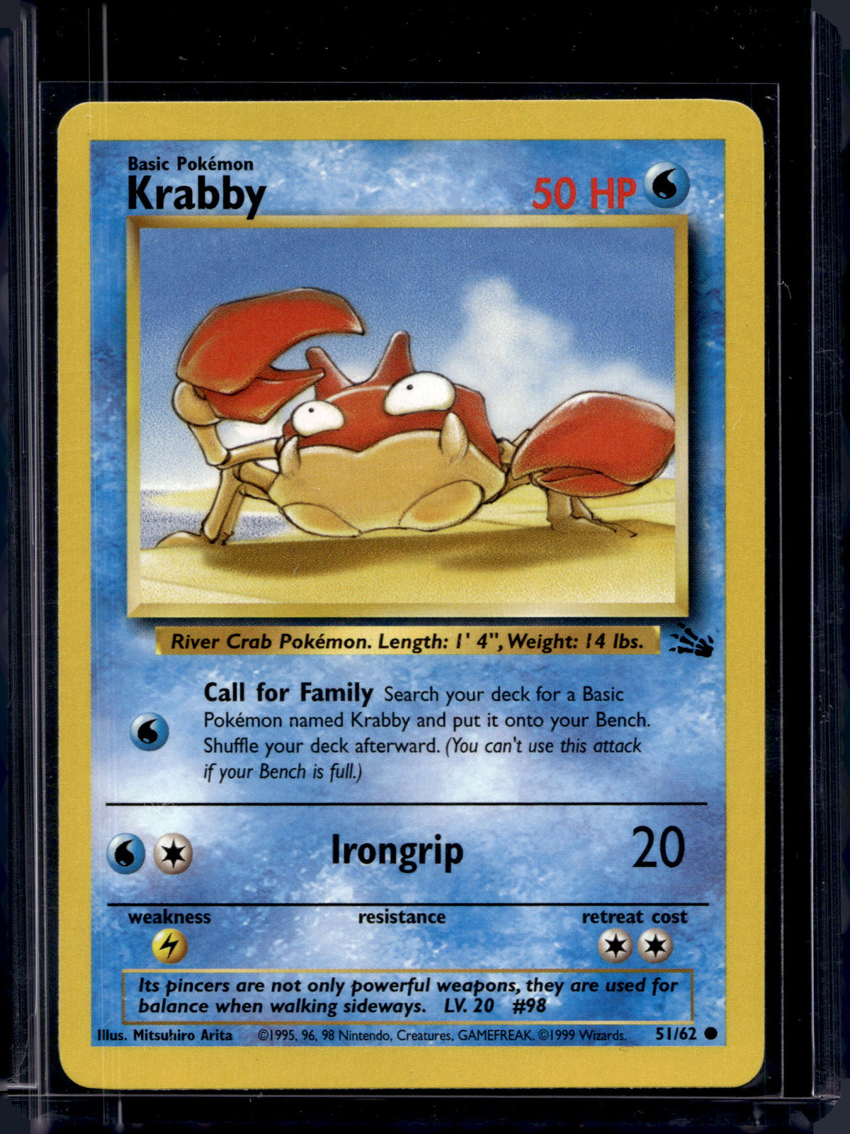 Krabby (Fossil - Unlimited) 51/62 Raw