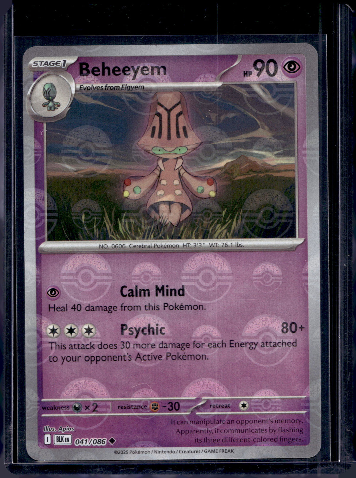 Beheeyem (Poke Ball Pattern) 041/086 Raw RookieLegends