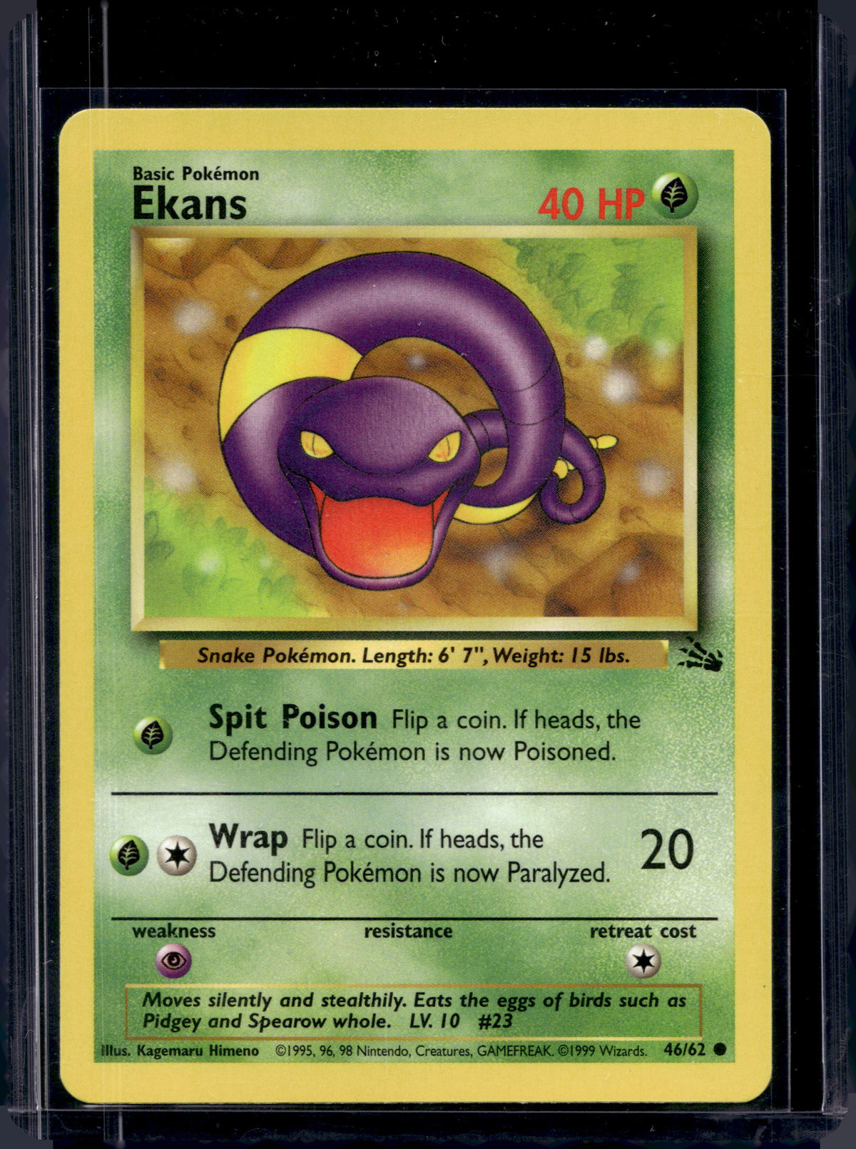Ekans (Fossil - Unlimited) 46/62 Raw