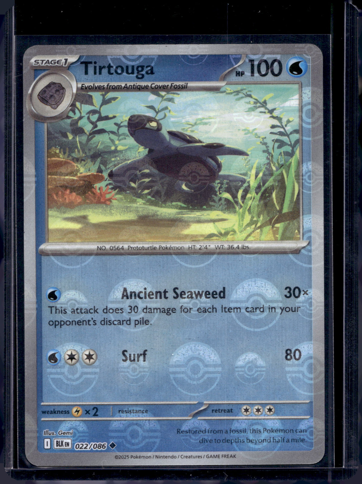 Tirtouga (Poke Ball Pattern) 022/086 Raw RookieLegends