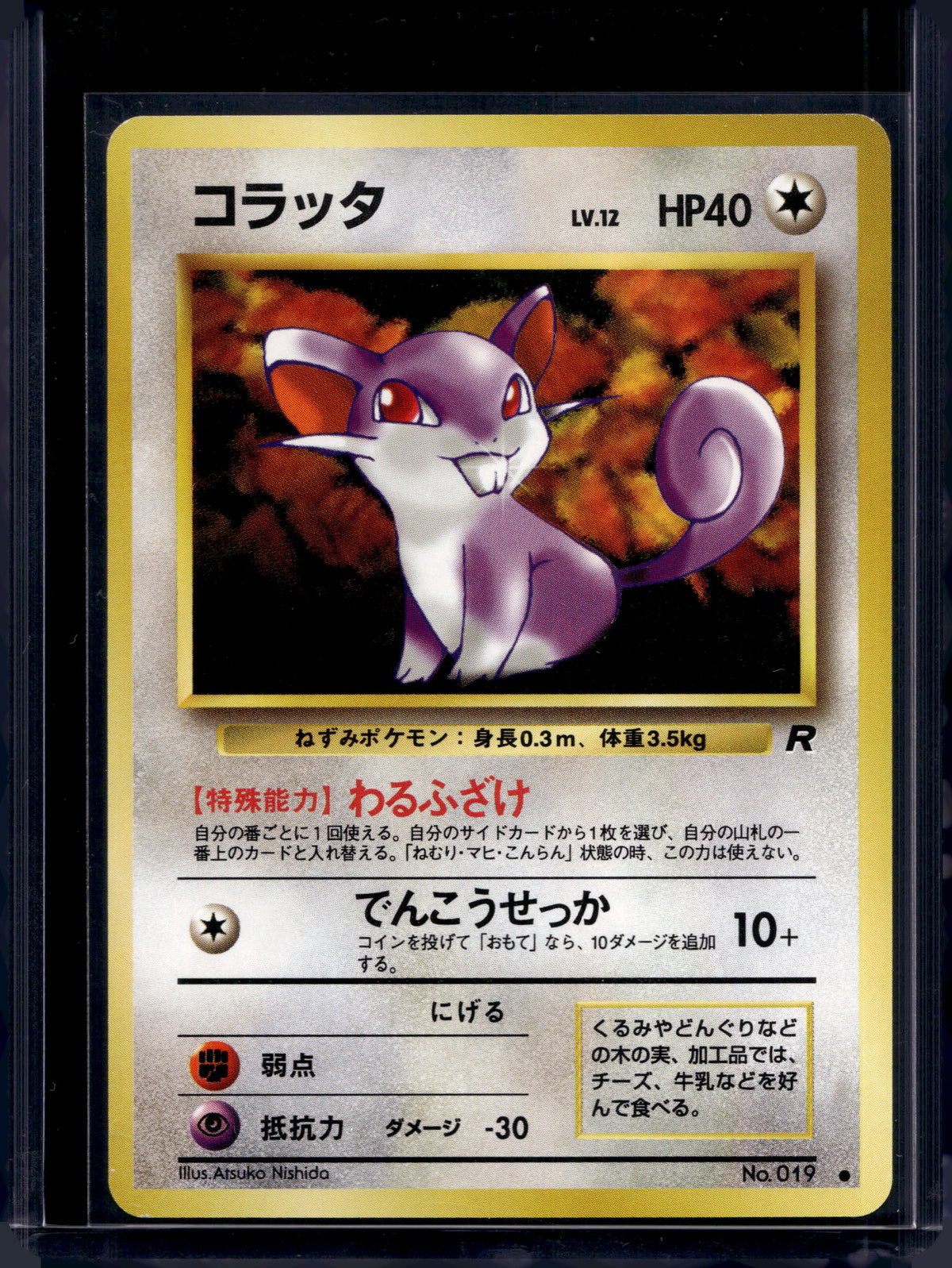Rattata (Team Rocket - Japanese - Unlimited) No.019 Raw