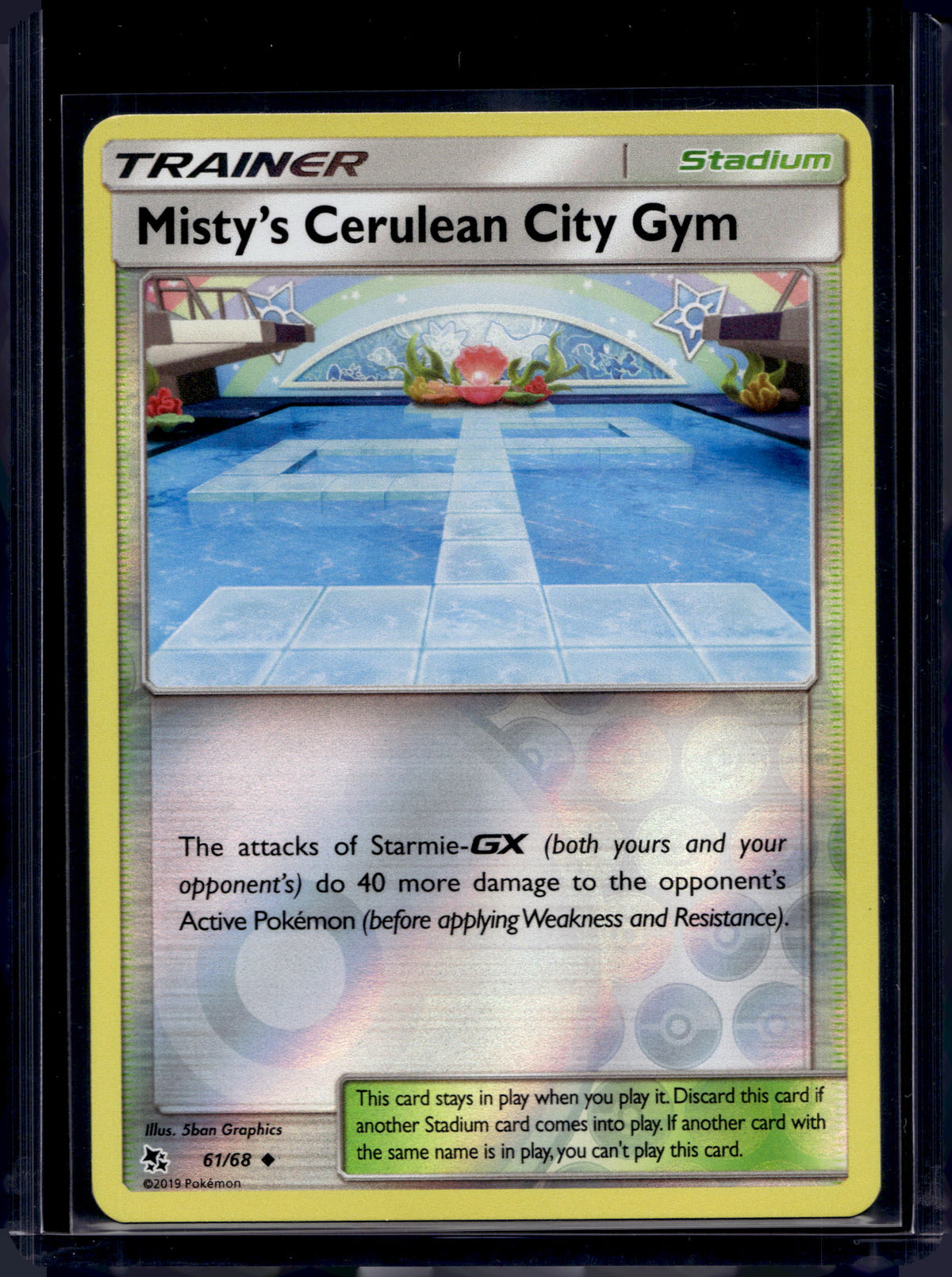 Misty's Cerulean City Gym - Reverse Holofoil - 61/68 Raw