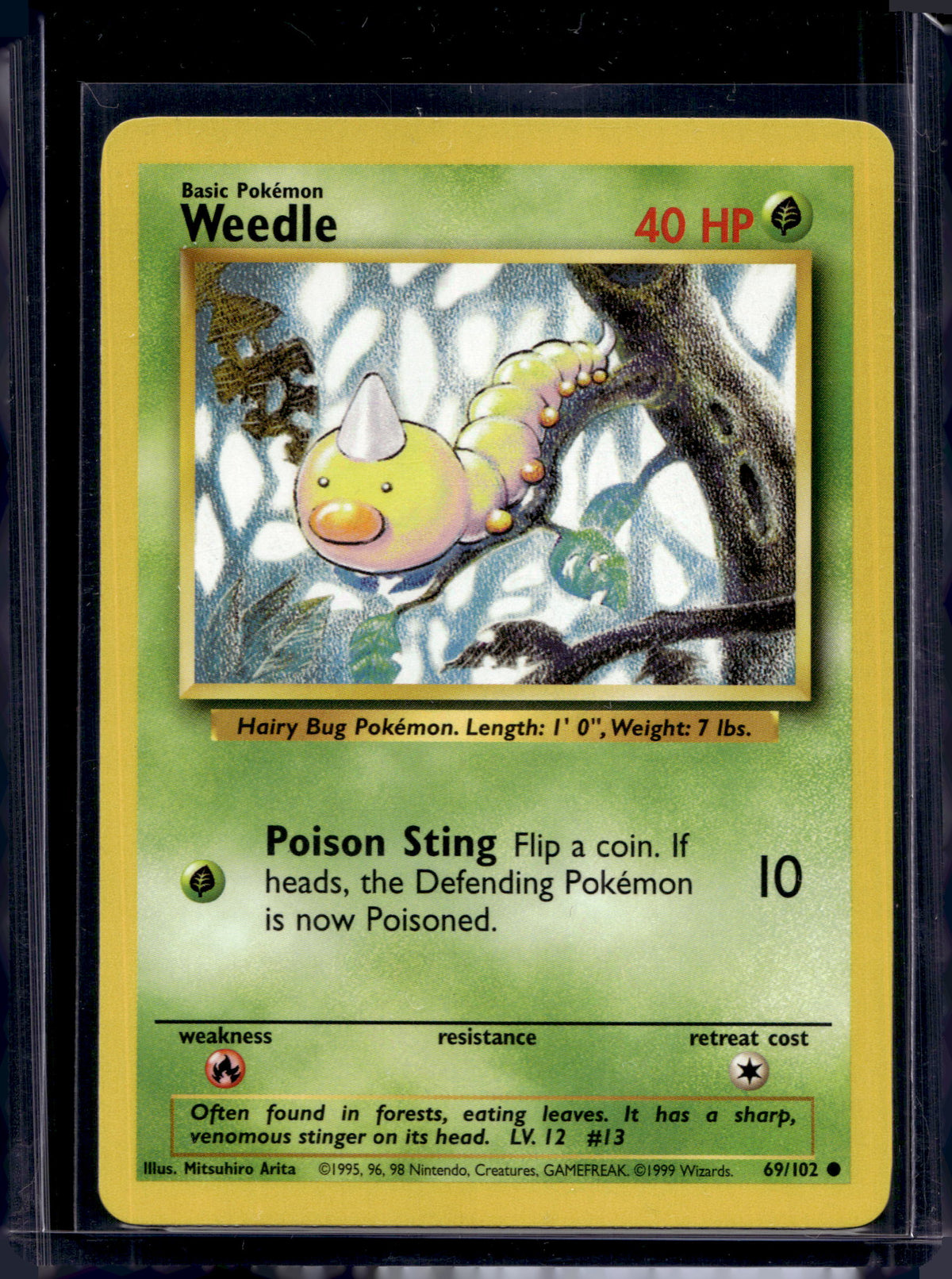 Weedle (Base Set - Unlimited) 69/102 Raw