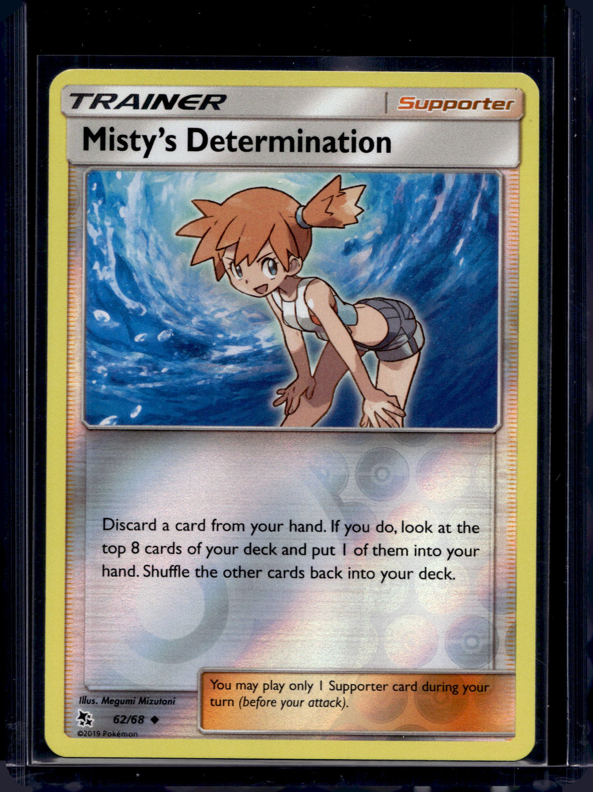 Misty's Determination - Reverse Holofoil - 62/68 Raw