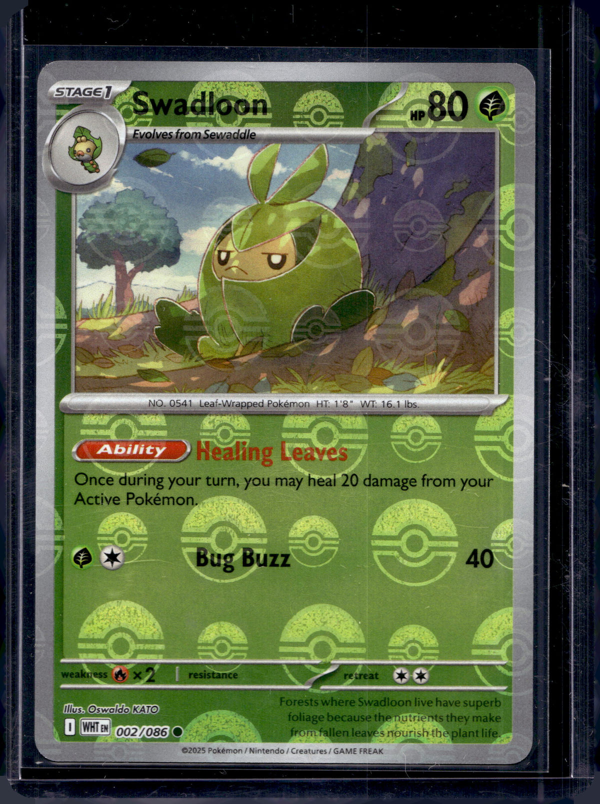 Swadloon (Poke Ball Pattern) 002/086 Raw RookieLegends