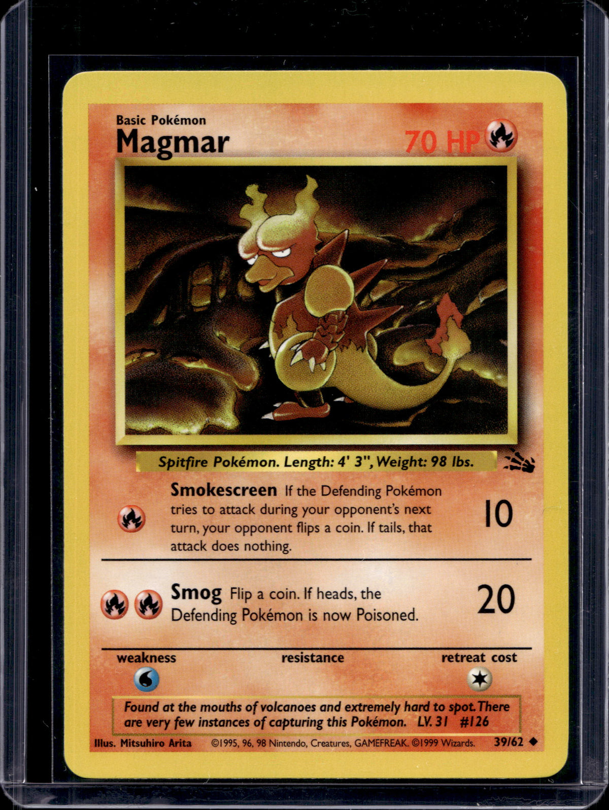 Magmar (Fossil - Unlimited) 39/62 Raw