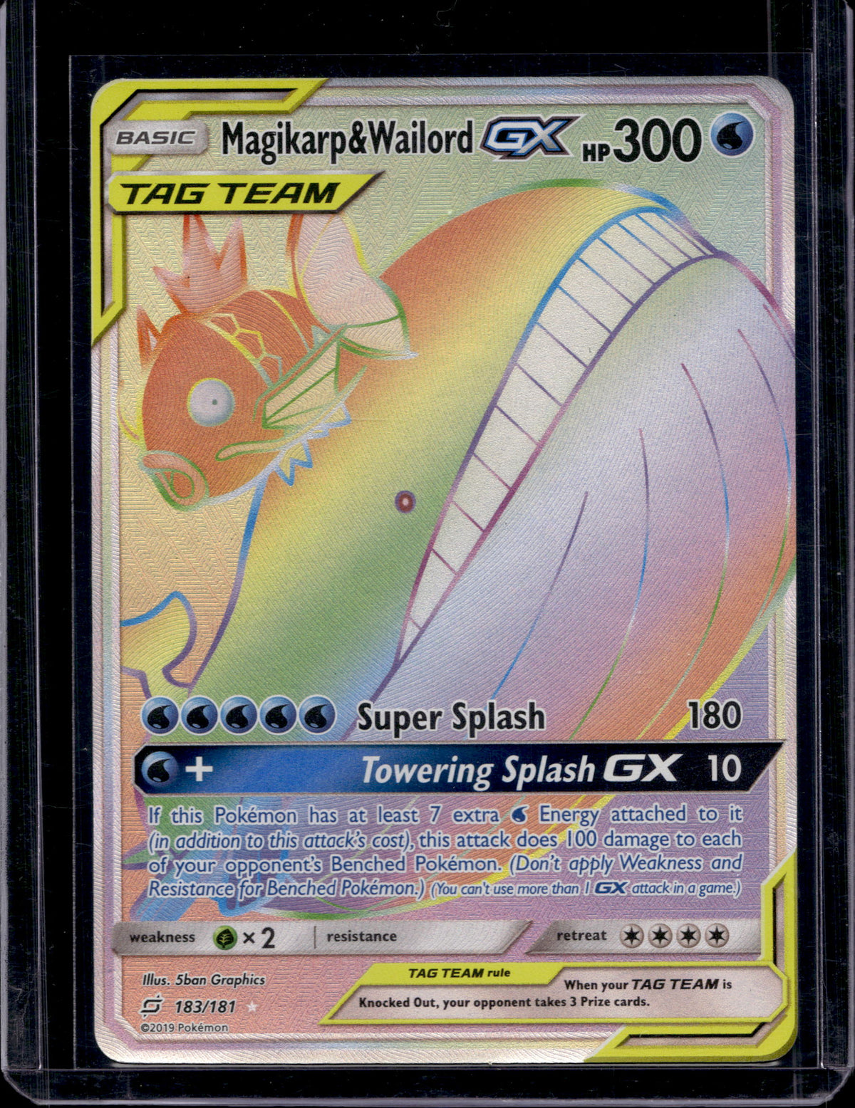 Magikarp & Wailord GX (Secret) 183/181 Raw