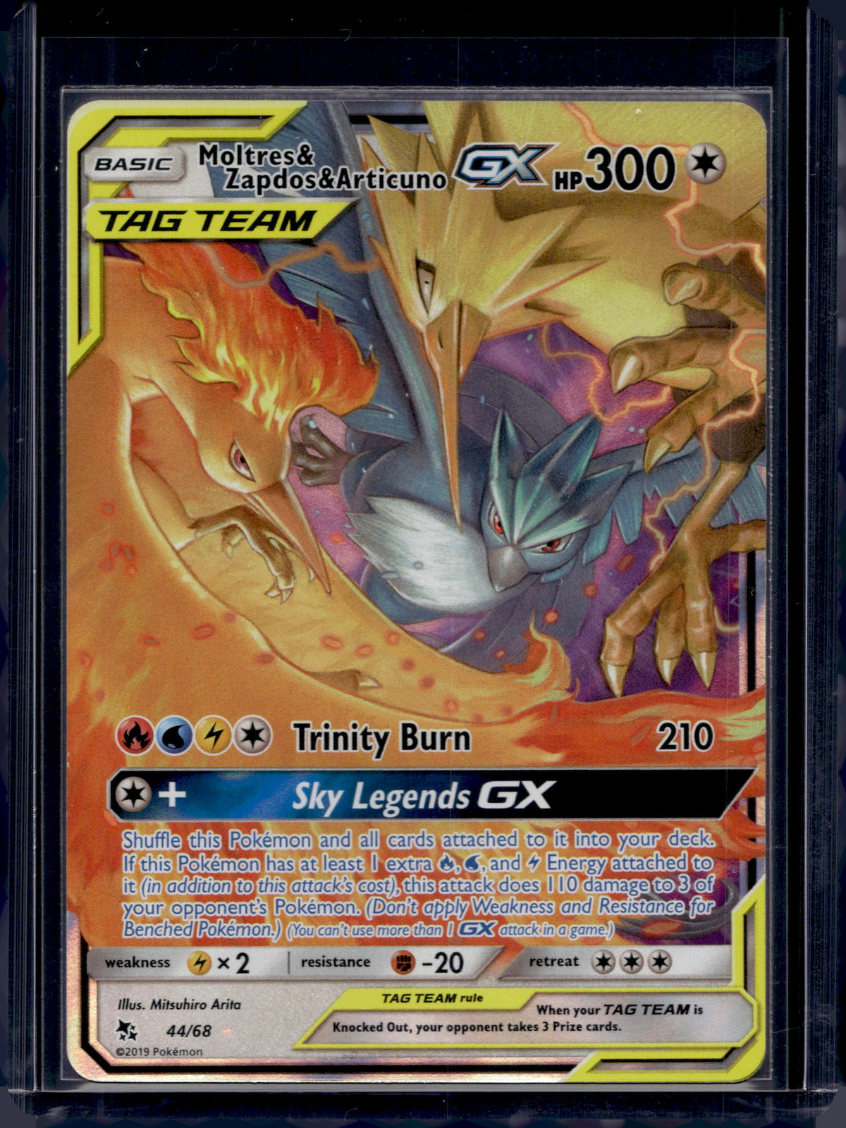 Moltres & Zapdos & Articuno GX 44/68 Raw
