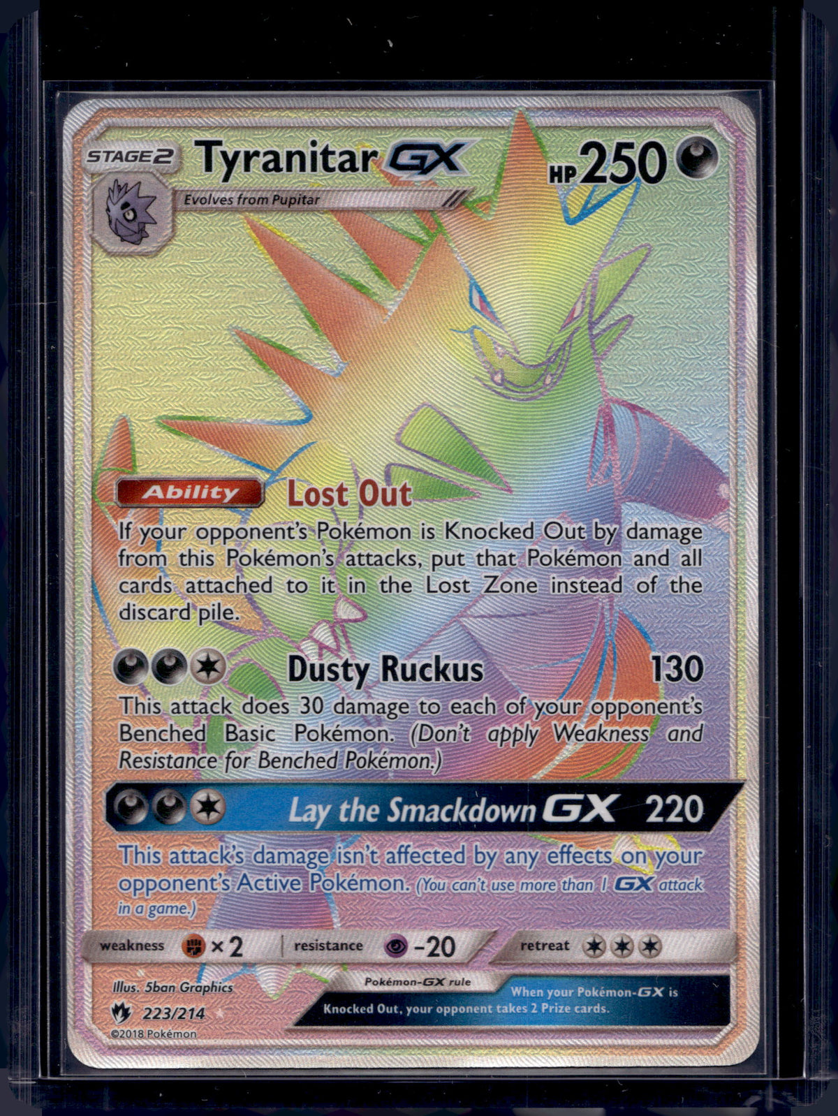Tyranitar GX (Secret) 223/214 Raw