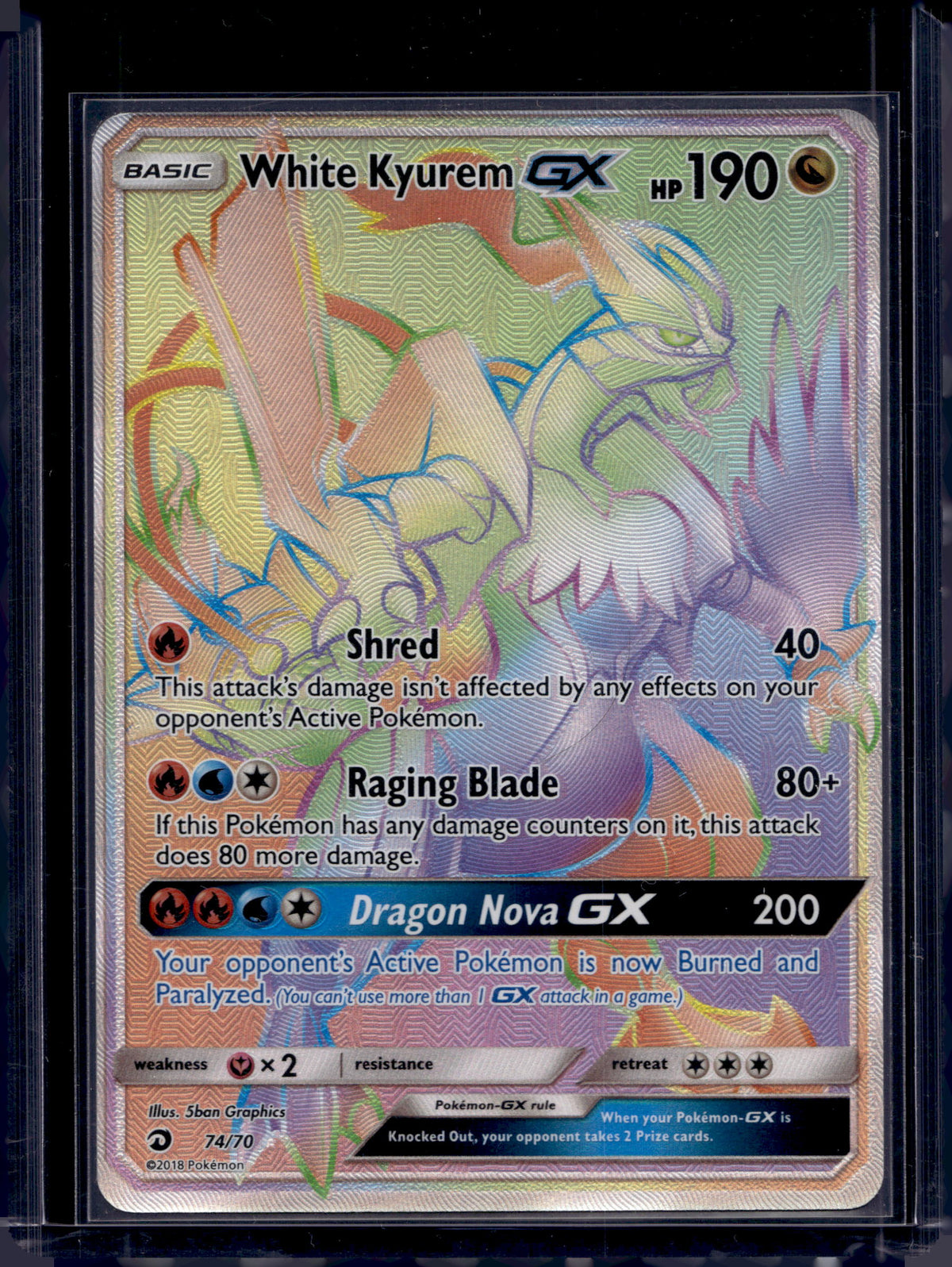 White Kyurem GX (Secret) 74/70 Raw