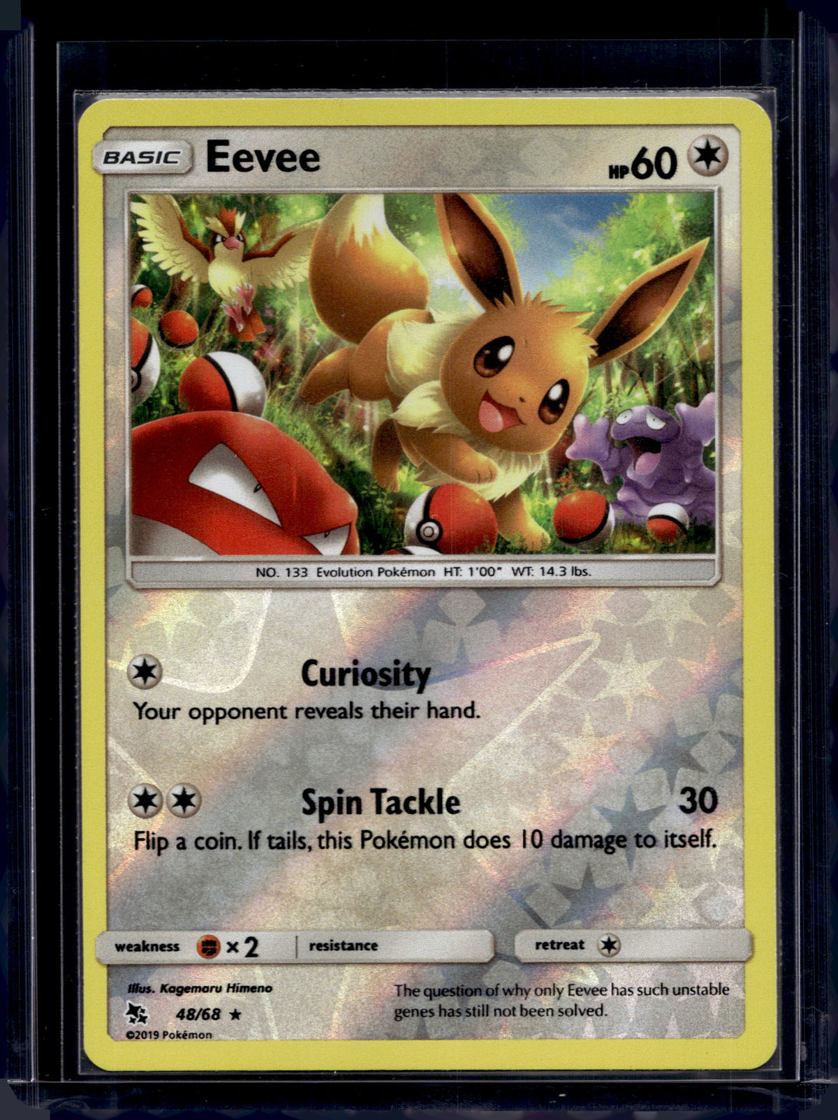 Eevee - Reverse Holofoil - 48/68 Raw