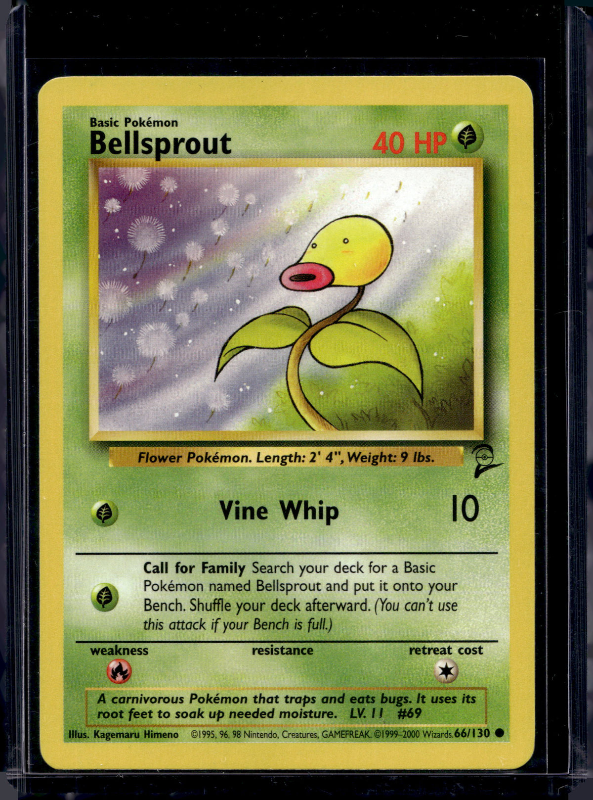 Bellsprout (Base Set 2 - Unlimited) 66/130 Raw