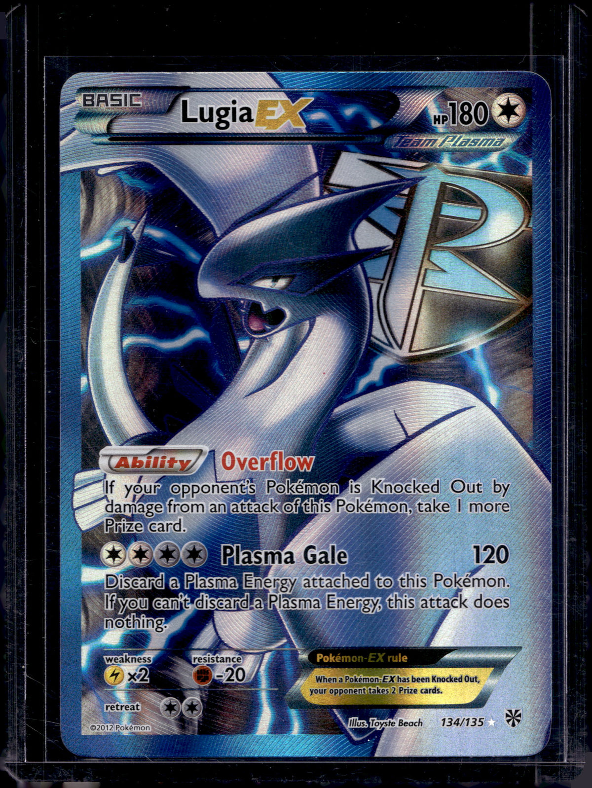 Lugia EX (Team Plasma) 134/135 Raw
