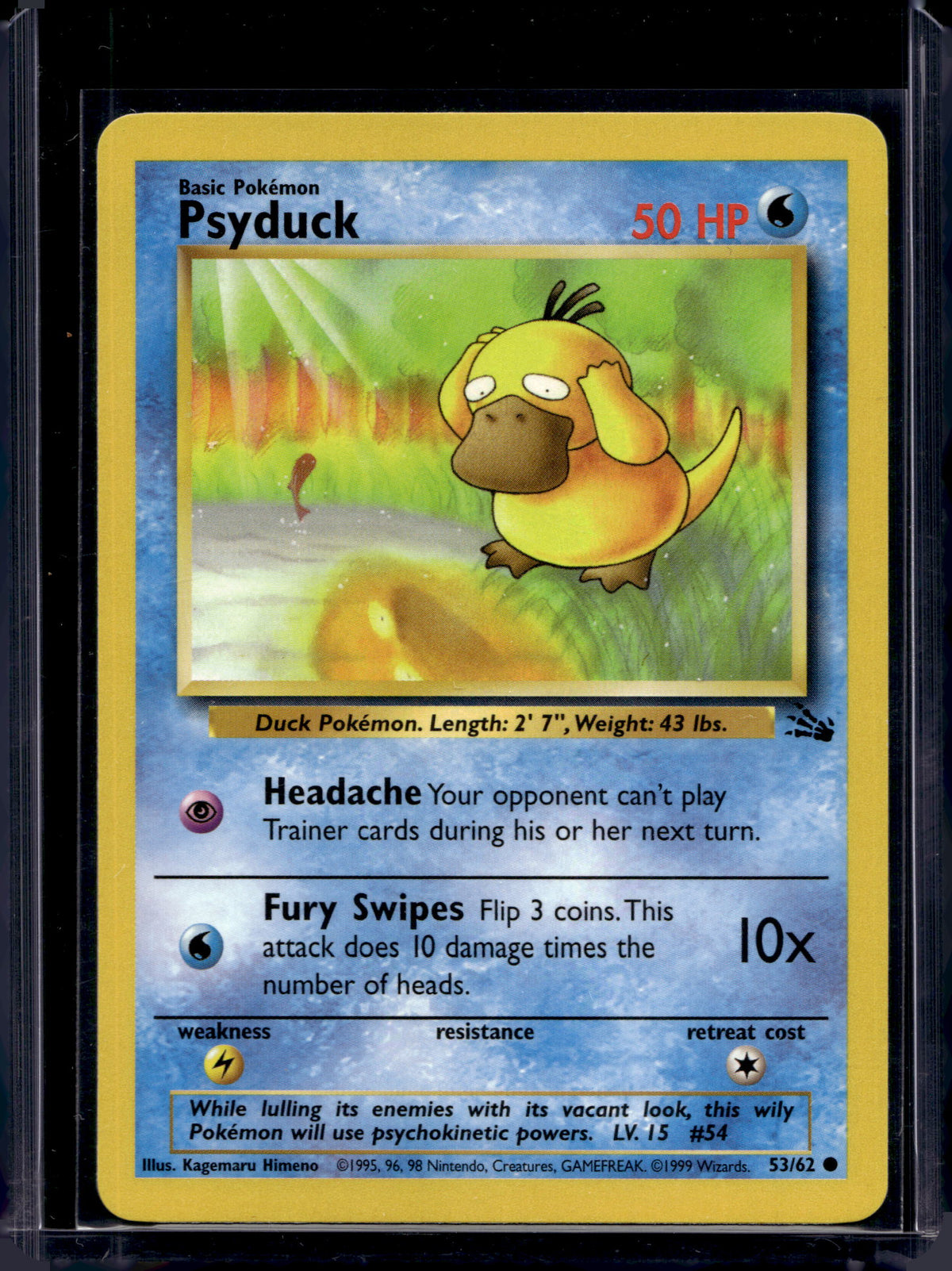 Psyduck (Fossil - Unlimited) 53/62 Raw