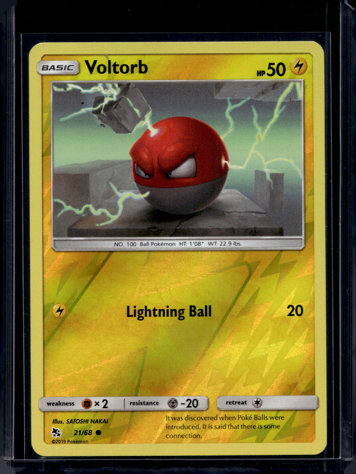 Voltorb - Reverse Holofoil - 21/68 Raw