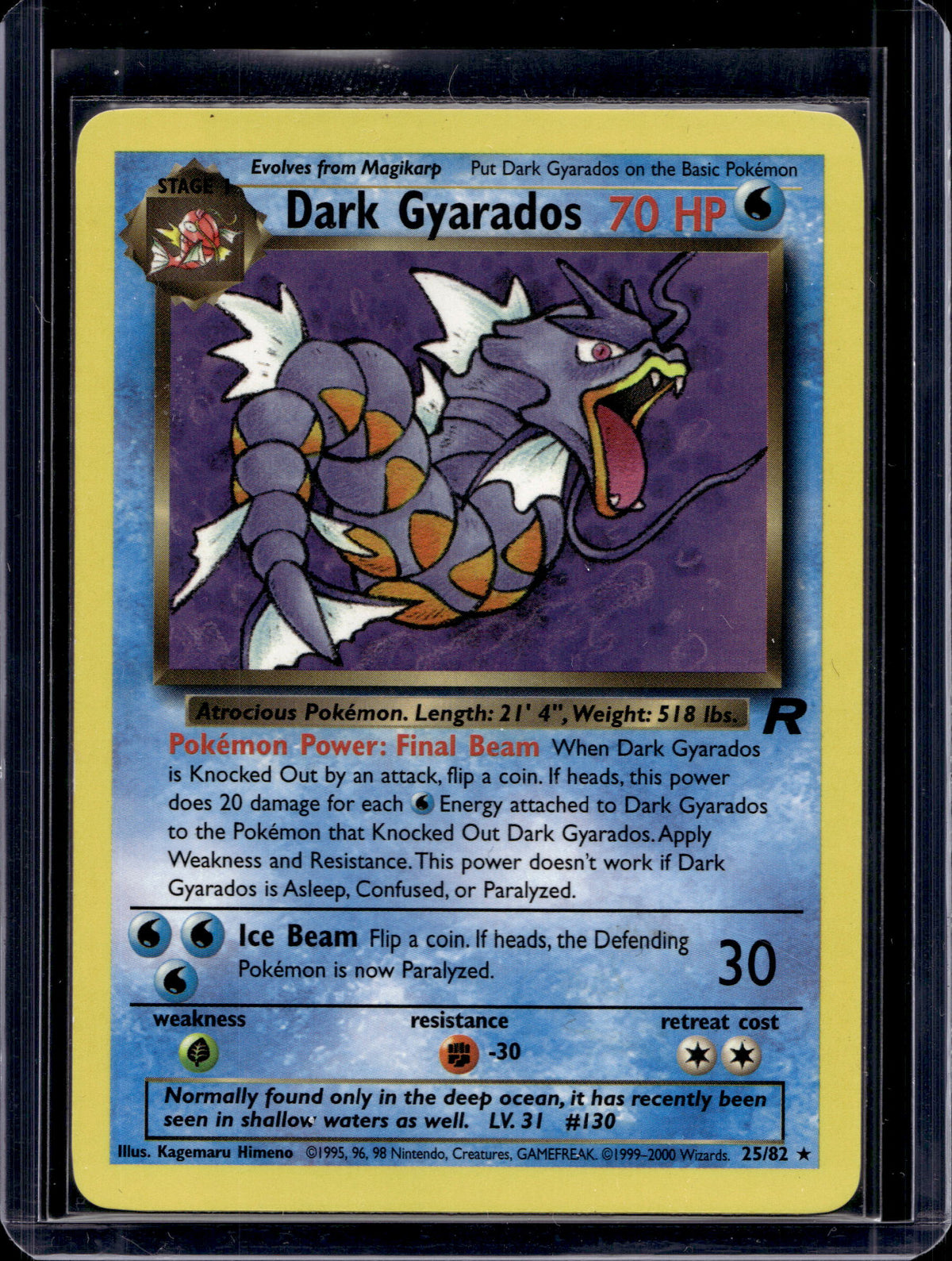 Dark Gyarados (Team Rocket) 25/82 Raw