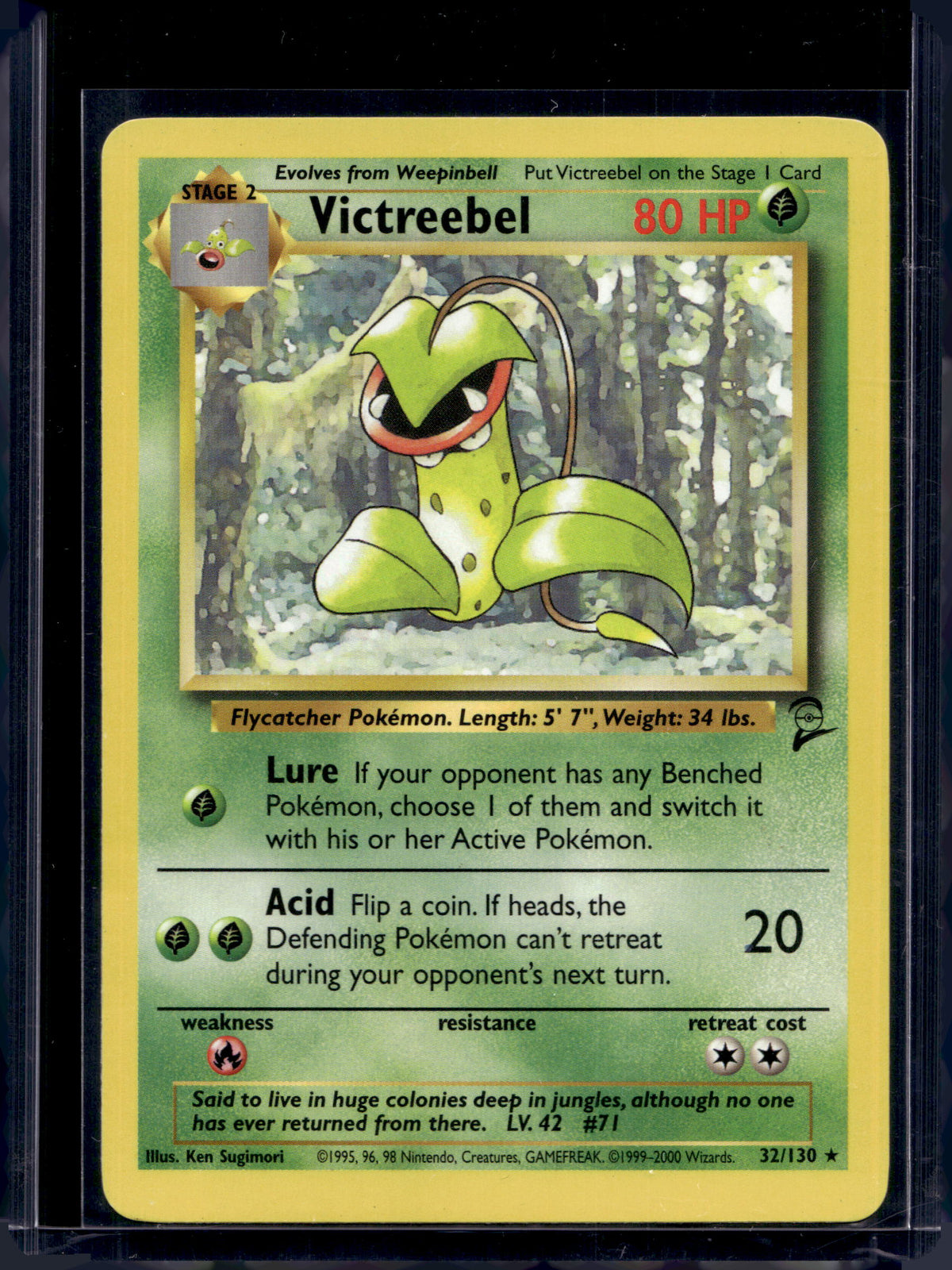 Victreebel (Base Set 2 - Unlimited) 32/130 Raw