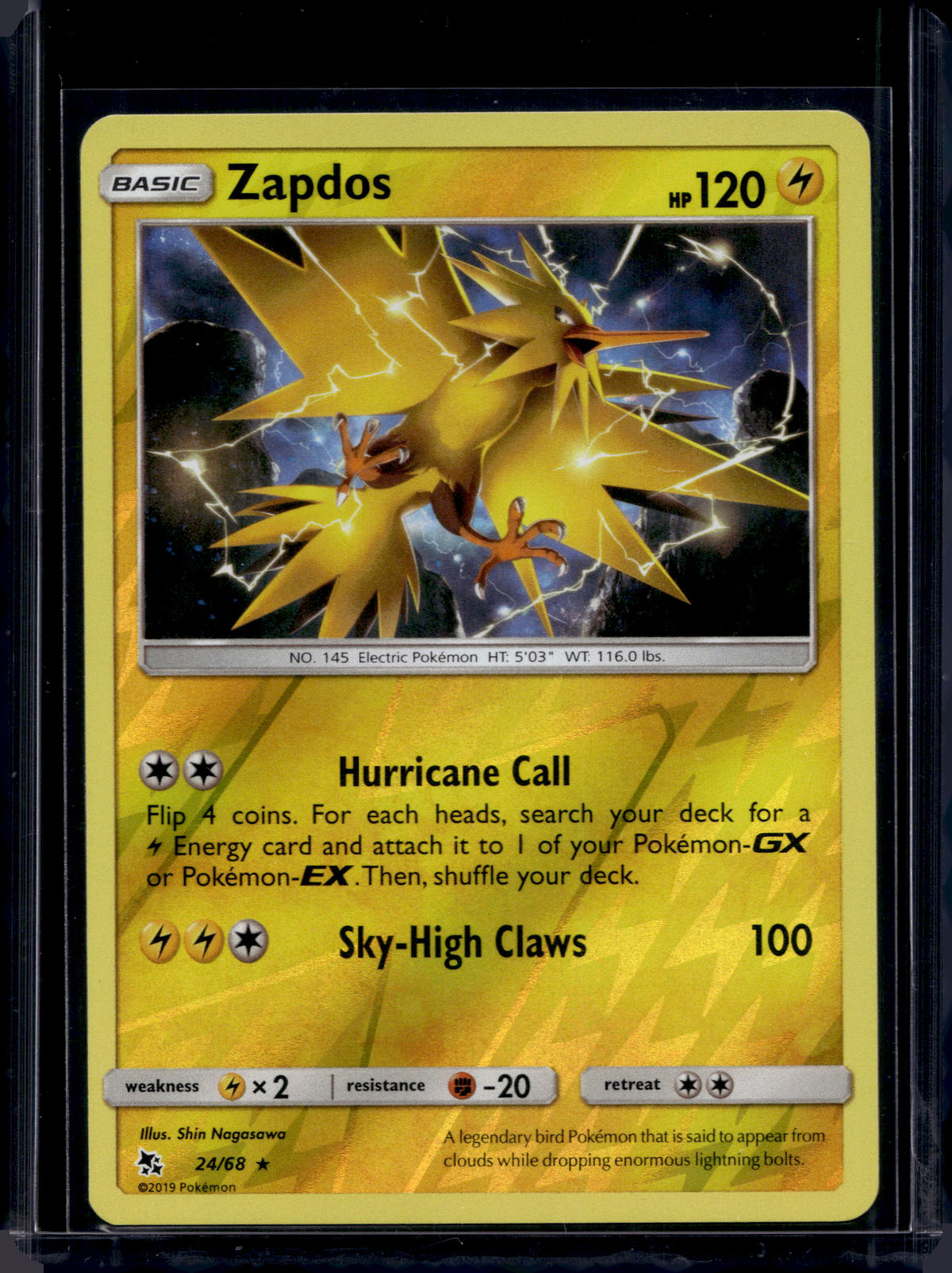 Zapdos - Reverse Holofoil - 24/68 Raw