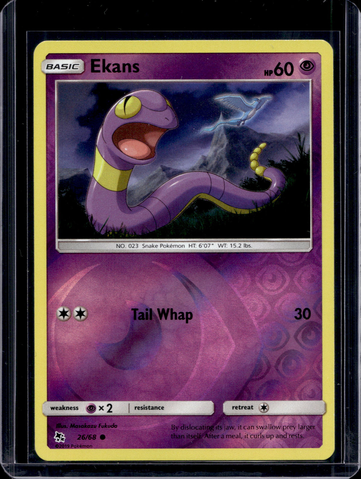 Ekans - Reverse Holofoil - 26/68 Raw
