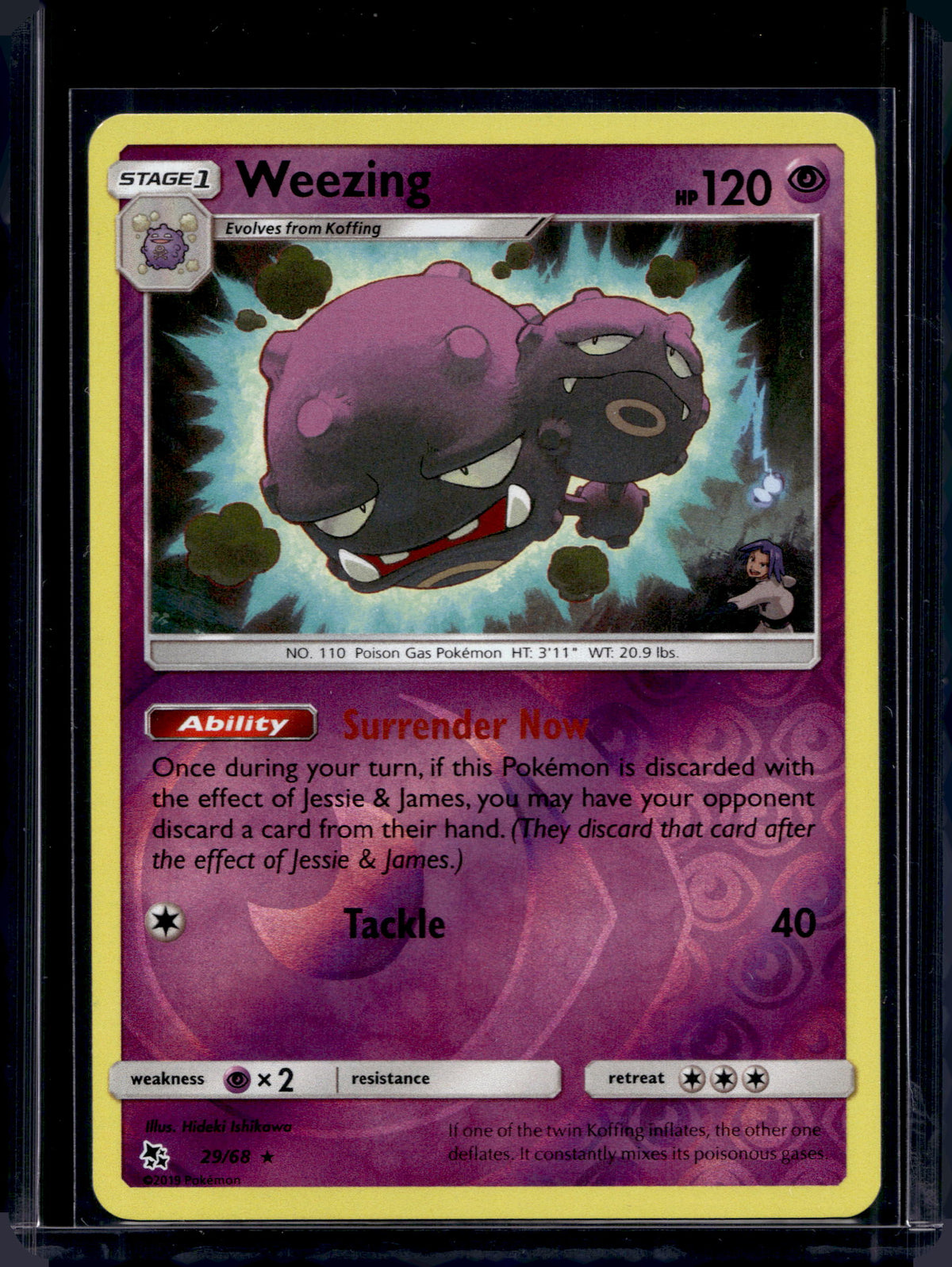 Weezing - Reverse Holofoil - 29/68 Raw