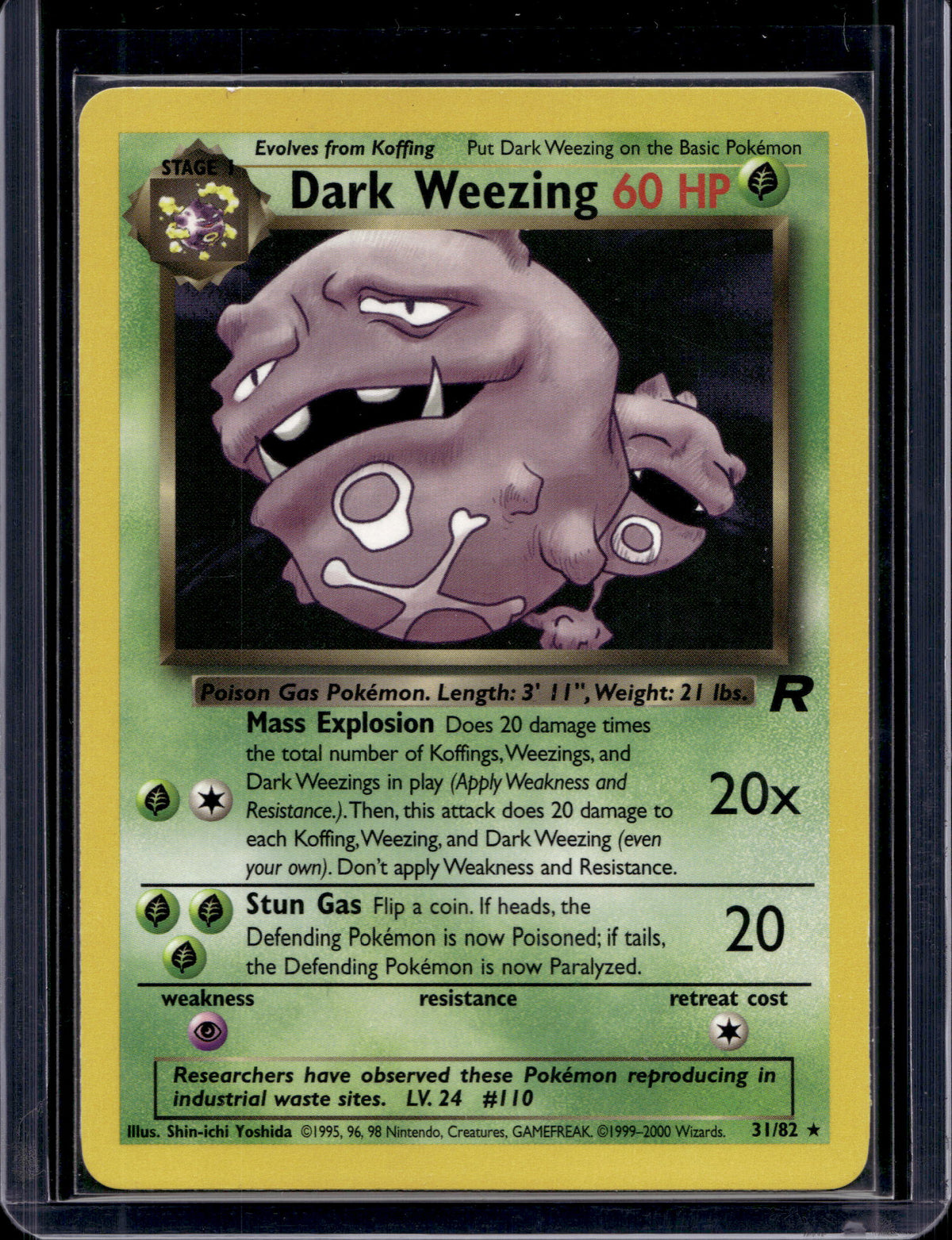 Dark Weezing (Team Rocket) 31/82 Raw