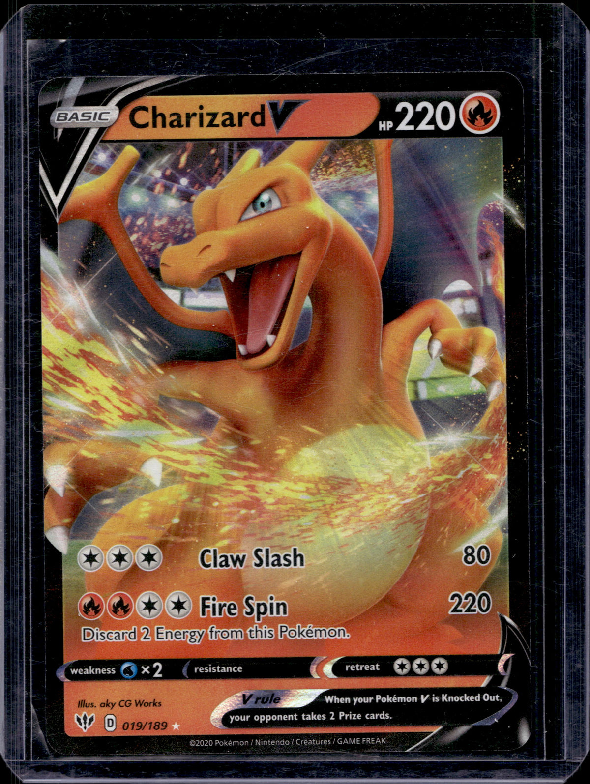 Charizard V 019/189 Raw