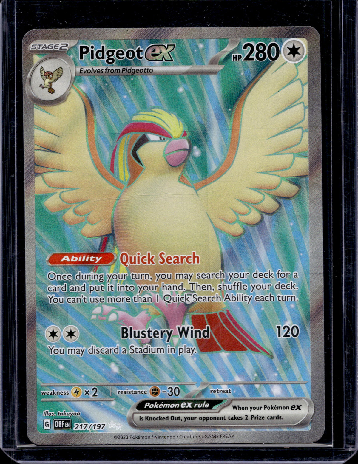 Pidgeot ex 217/197 raw