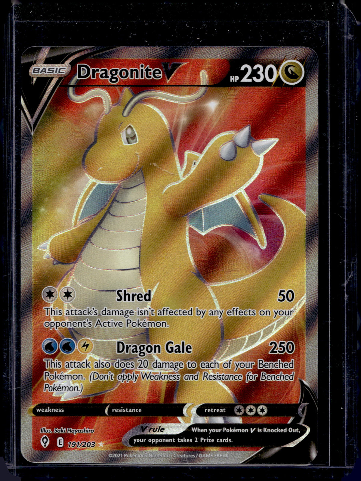 Dragonite V (Full Art) 191/203 Raw