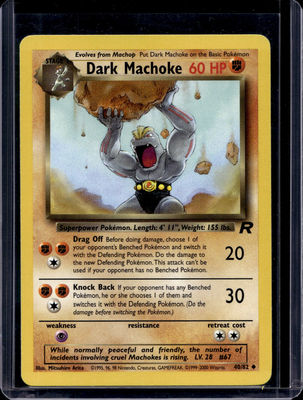 Dark Machoke (Team Rocket) 40/82 Raw