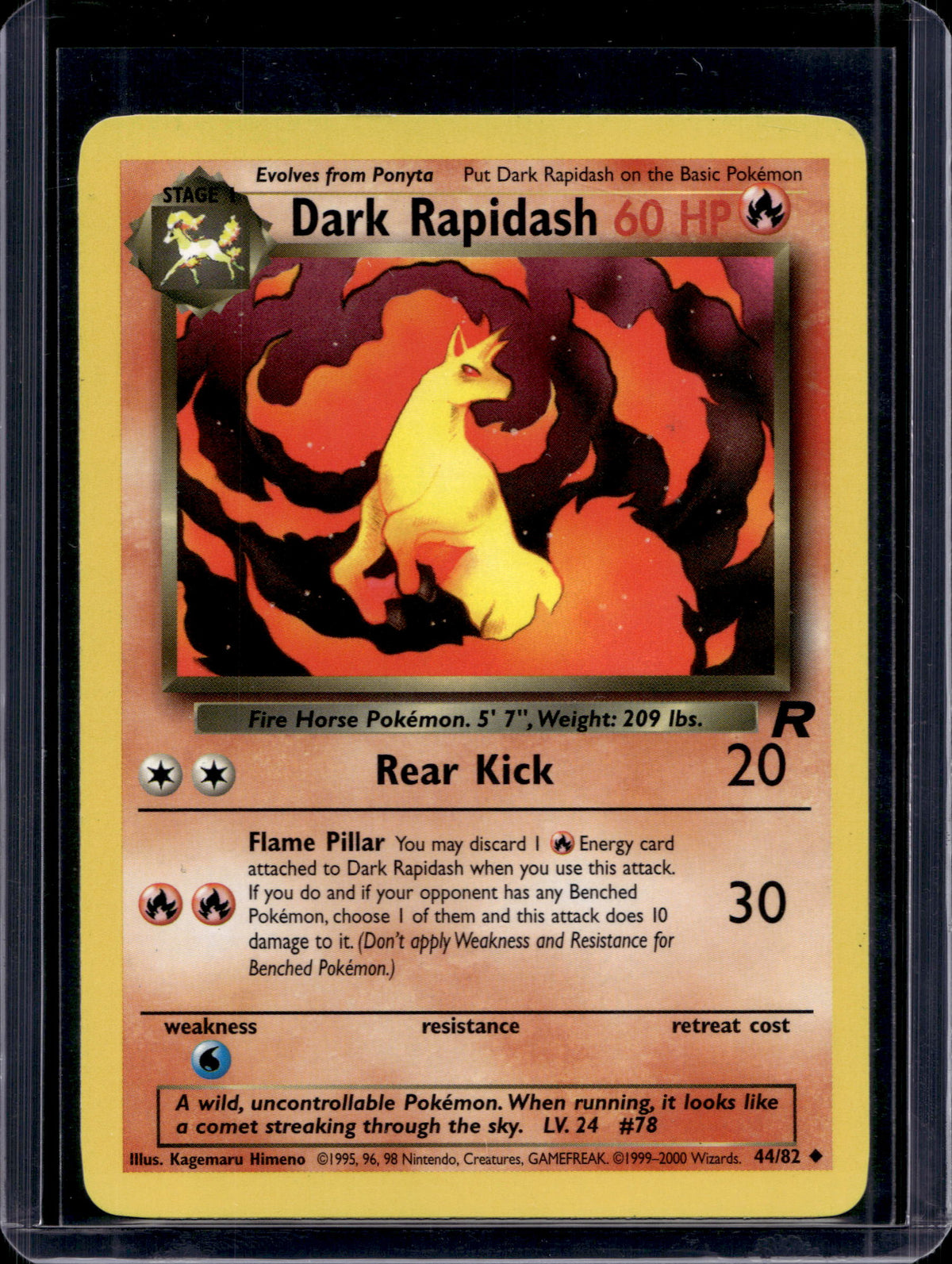 Dark Rapidash (Team Rocket) 44/82 Raw