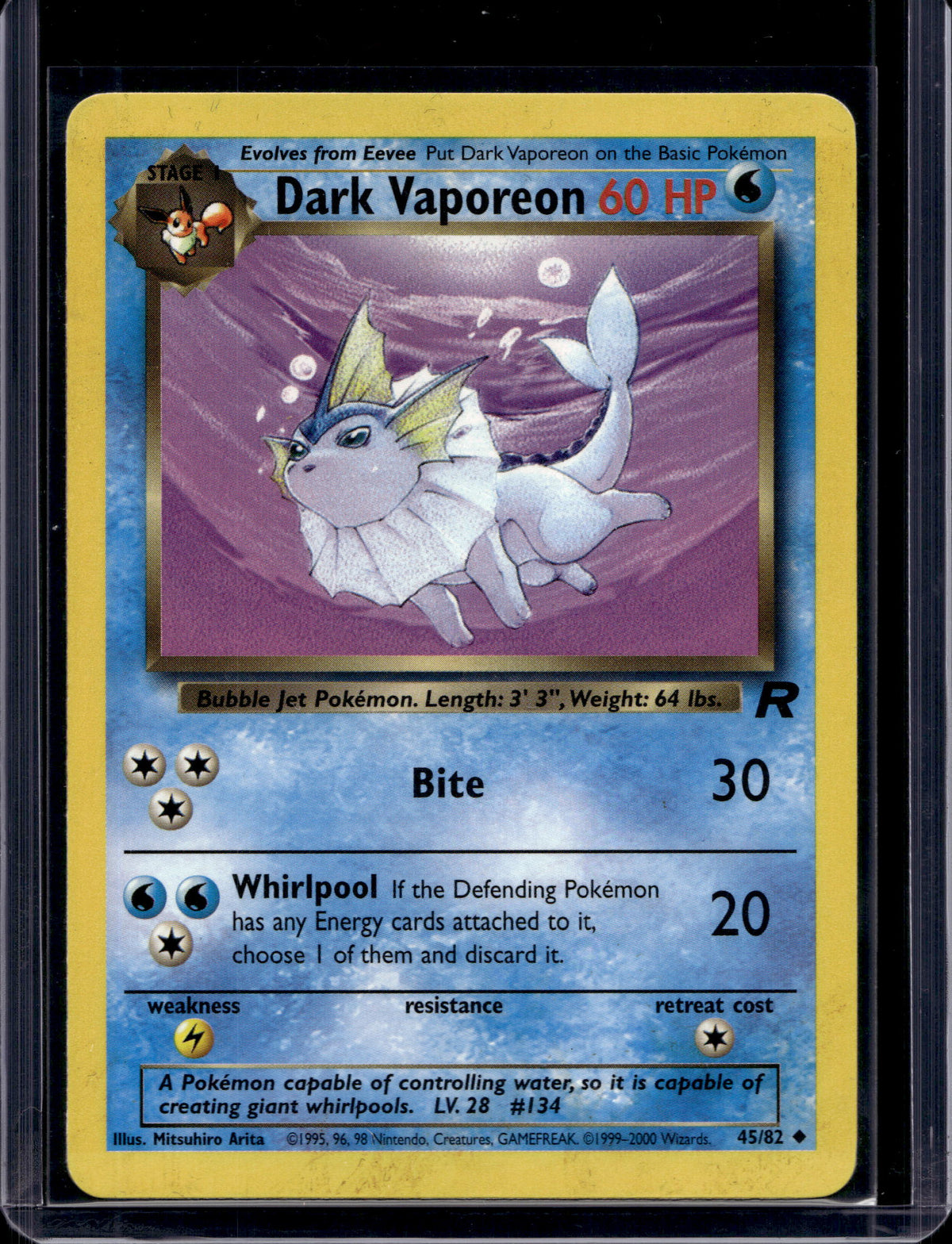 Dark Vaporeon (Team Rocket) 45/82 Raw