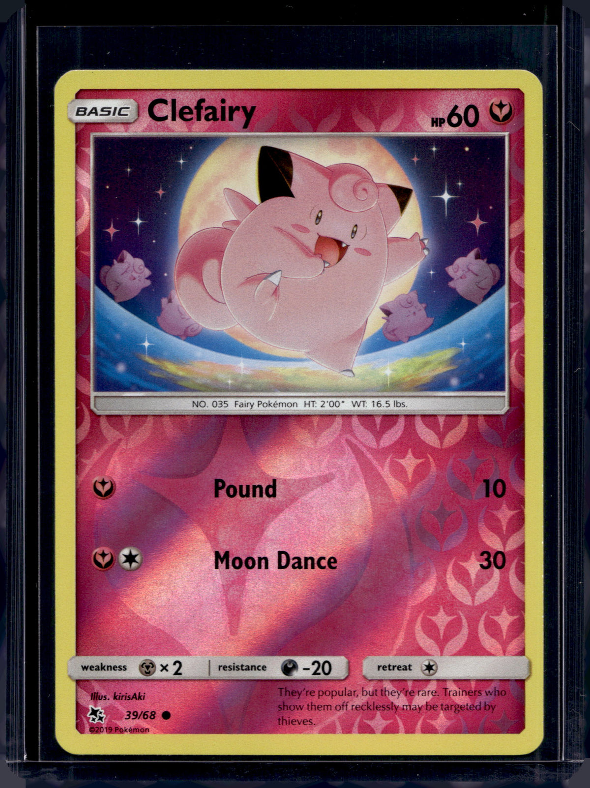 Clefairy - Reverse Holofoil - 39/68 Raw