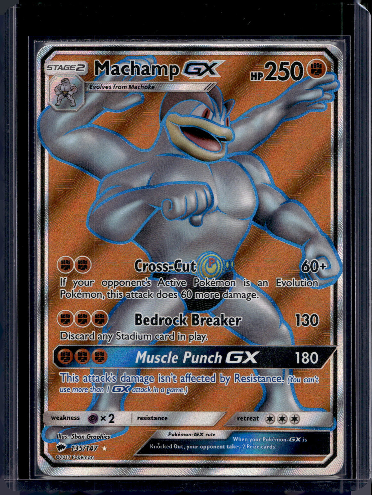 Machamp GX (Full Art) 135/147 Raw