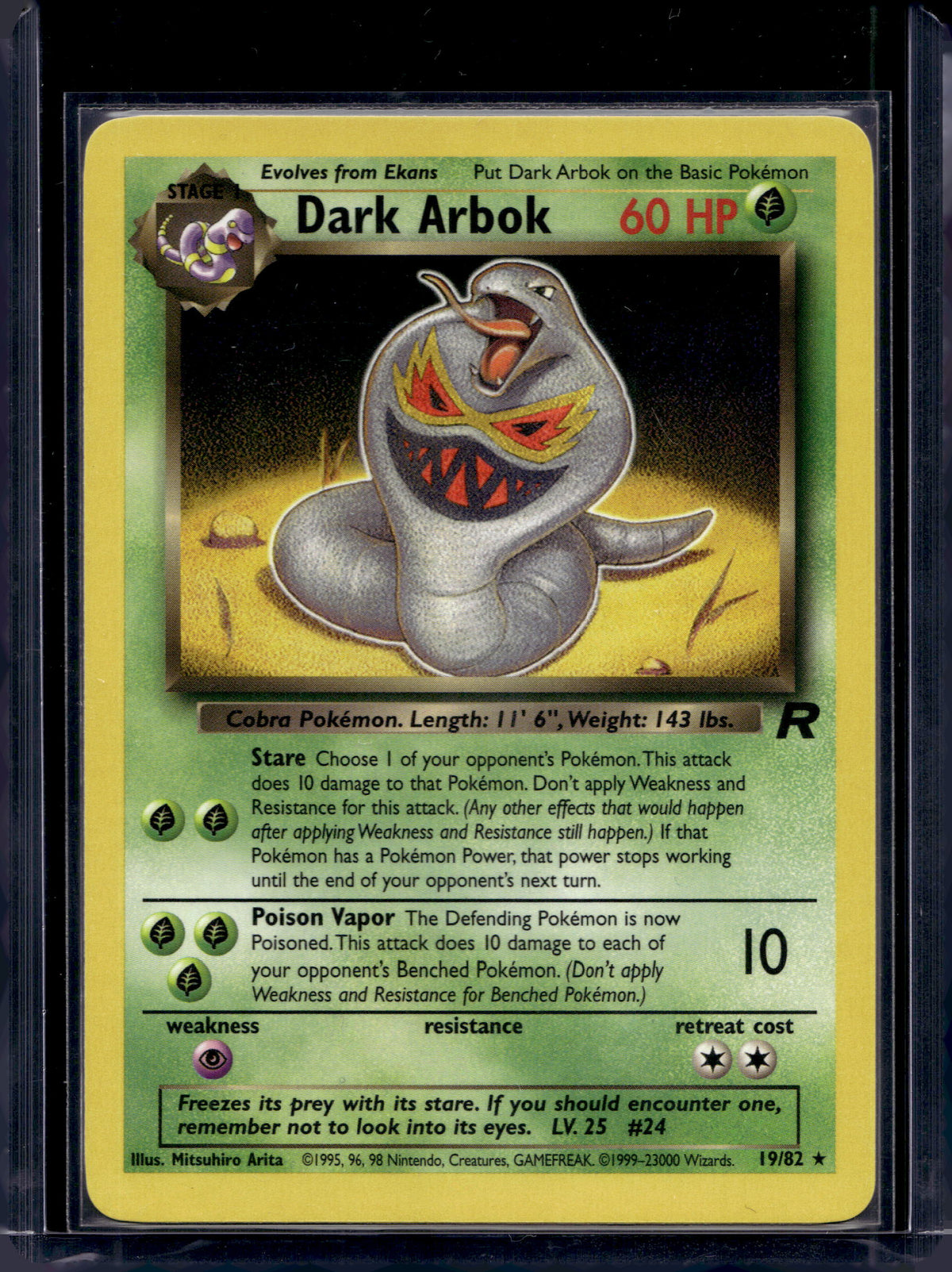 Dark Arbok 19/82 Raw