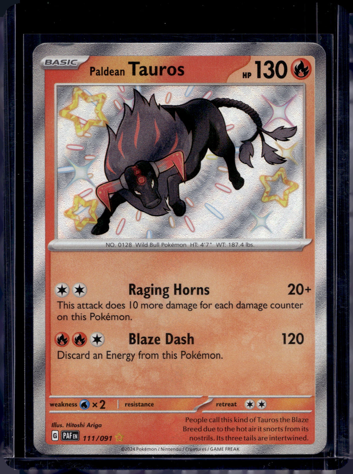 Paldean Tauros 111/091 Raw
