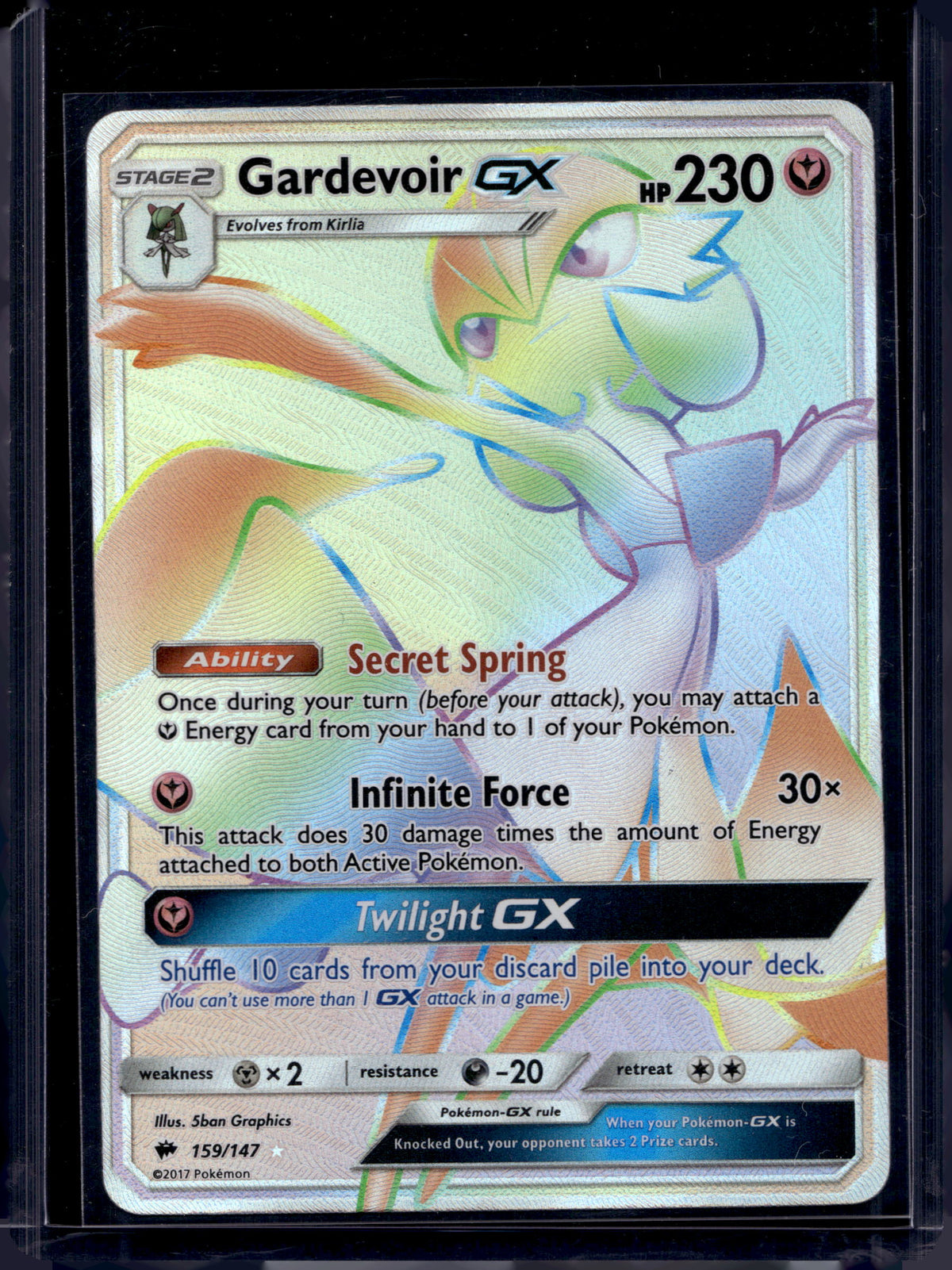 Gardevoir GX (Secret) 159/147 Raw
