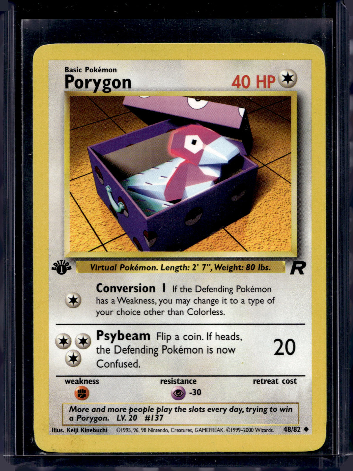 Porygon (Team Rocket - 1st Edition) 48/82 Raw